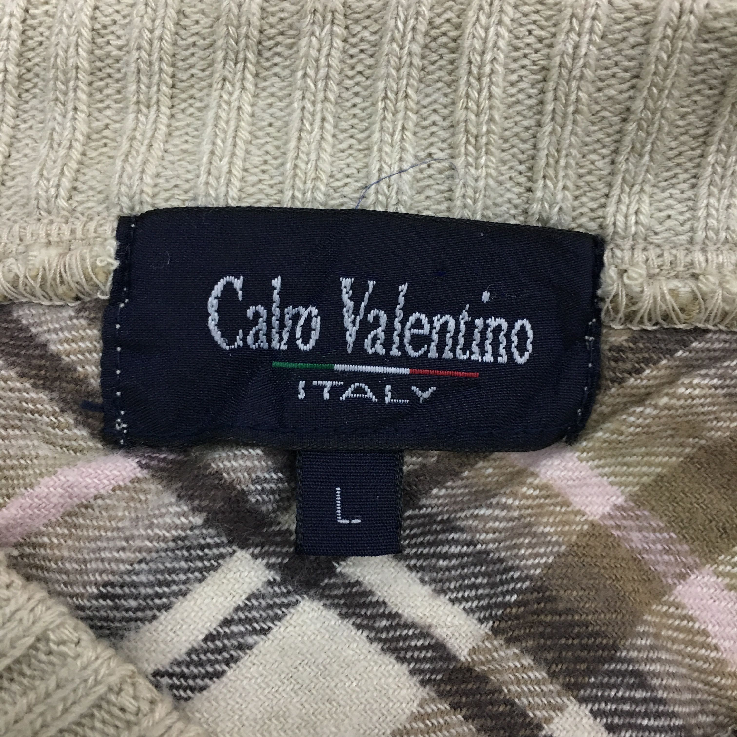 Vintage Vtg CARLO VALENTINO ITALY Henley Shirt Sweatshirt Sweater Size US L / EU 52-54 / 3 - 8 Thumbnail