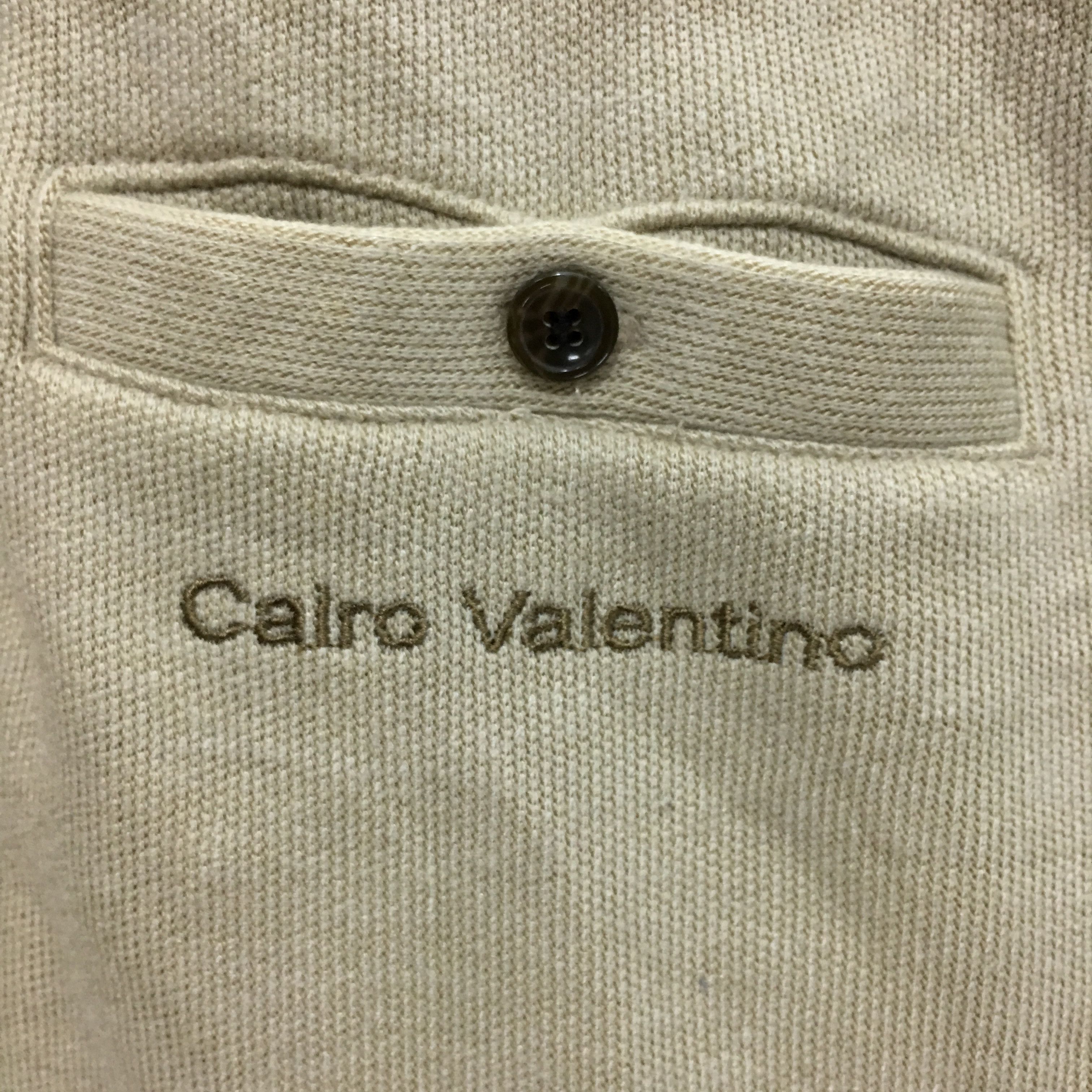 Vintage Vtg CARLO VALENTINO ITALY Henley Shirt Sweatshirt Sweater Size US L / EU 52-54 / 3 - 5 Thumbnail