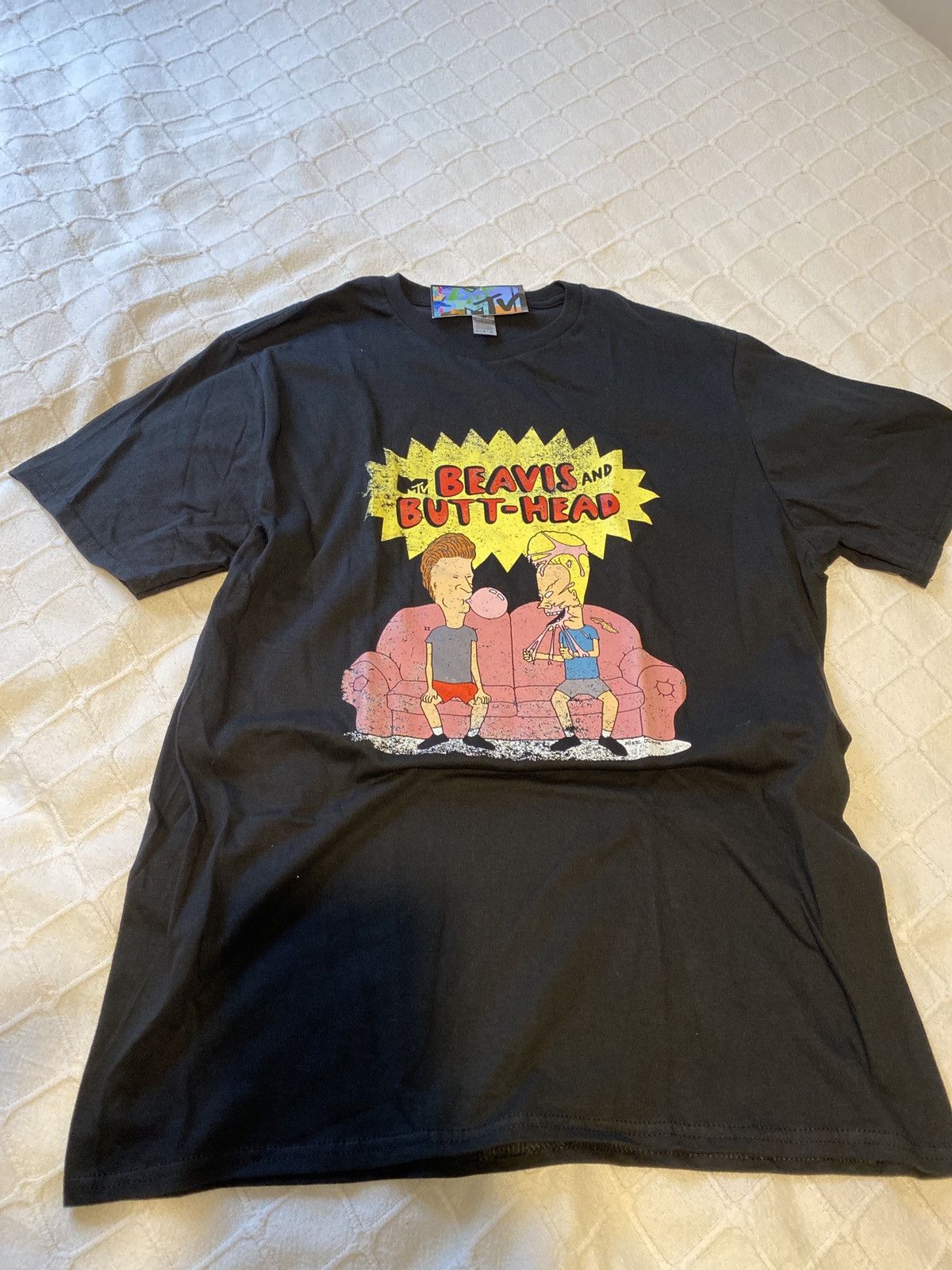 MTV BEAVIS AND BUTT-HEAD BLACK T SHIRT