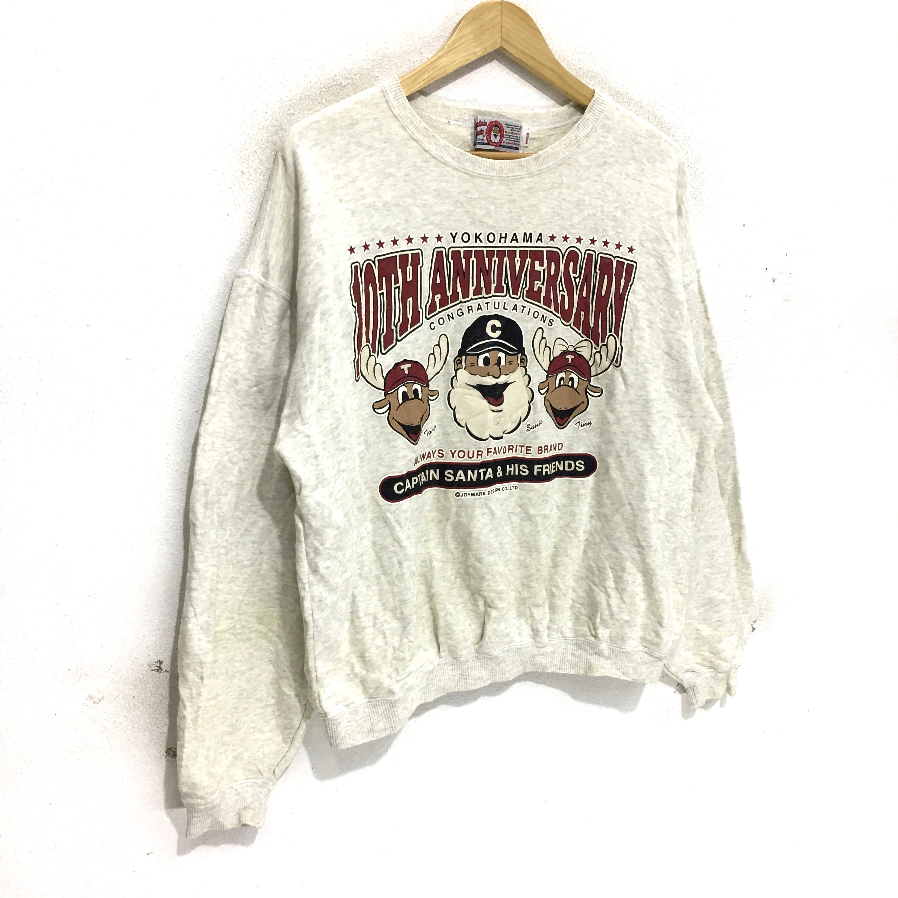 Vintage Vintage CAPTAIN SANTA Sweatshirt Big Logo Pullover Sweater Size M / US 6-8 / IT 42-44 - 3 Thumbnail