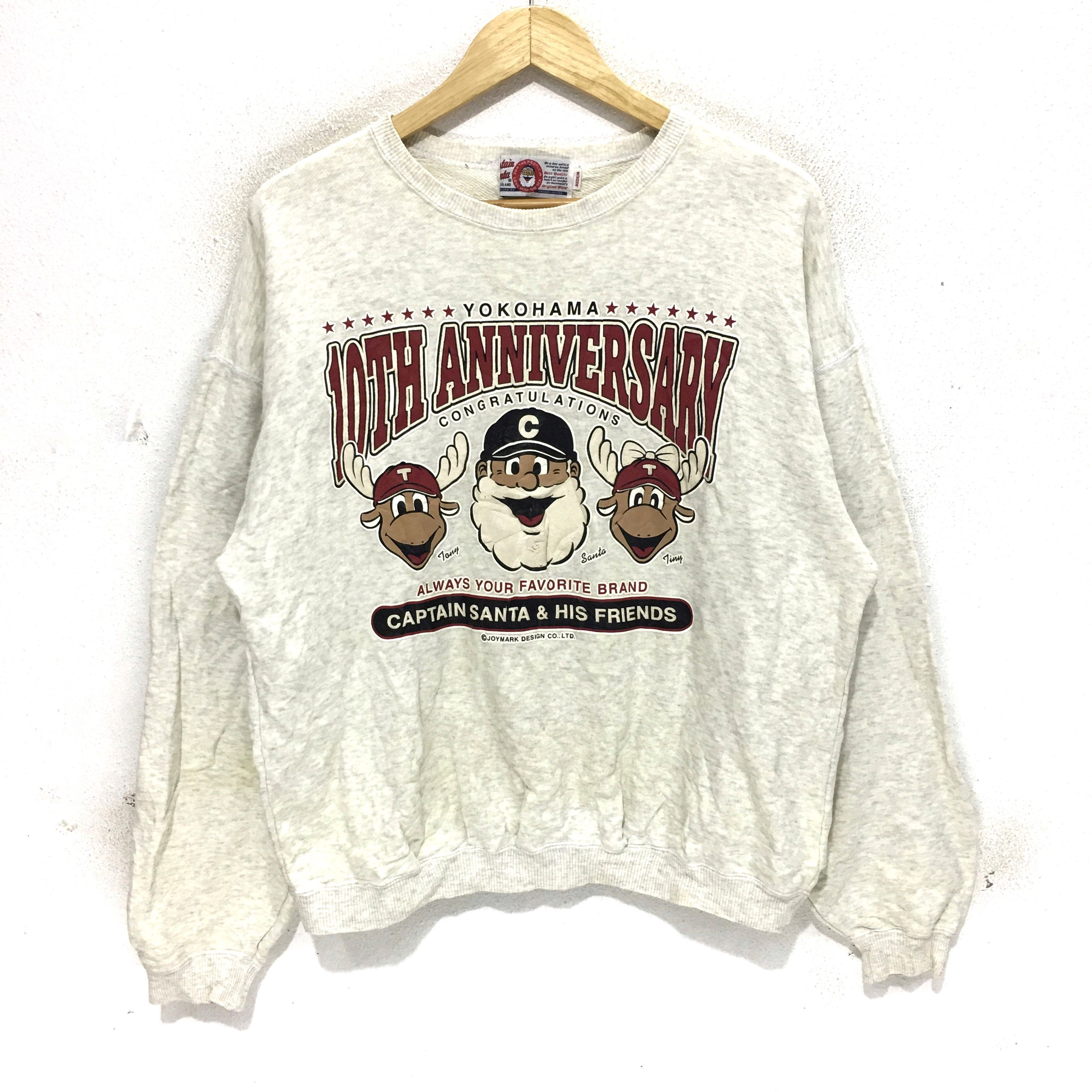 Vintage Vintage CAPTAIN SANTA Sweatshirt Big Logo Pullover Sweater Size M / US 6-8 / IT 42-44 - 1 Thumbnail