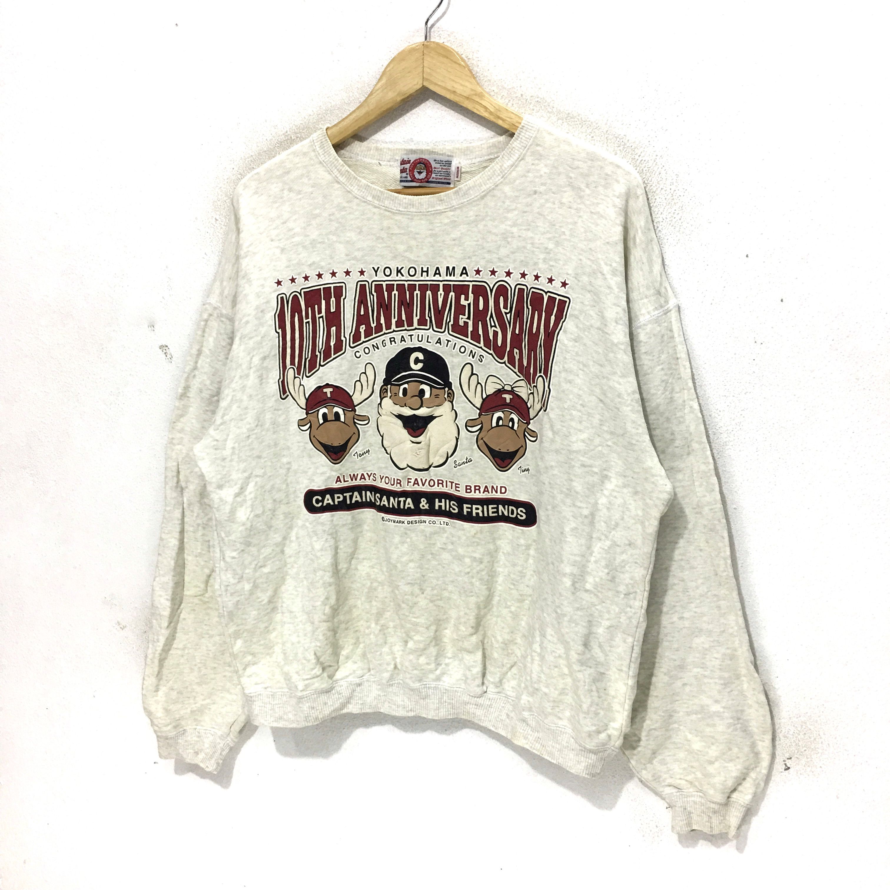 Vintage Vintage CAPTAIN SANTA Sweatshirt Big Logo Pullover Sweater Size M / US 6-8 / IT 42-44 - 4 Thumbnail