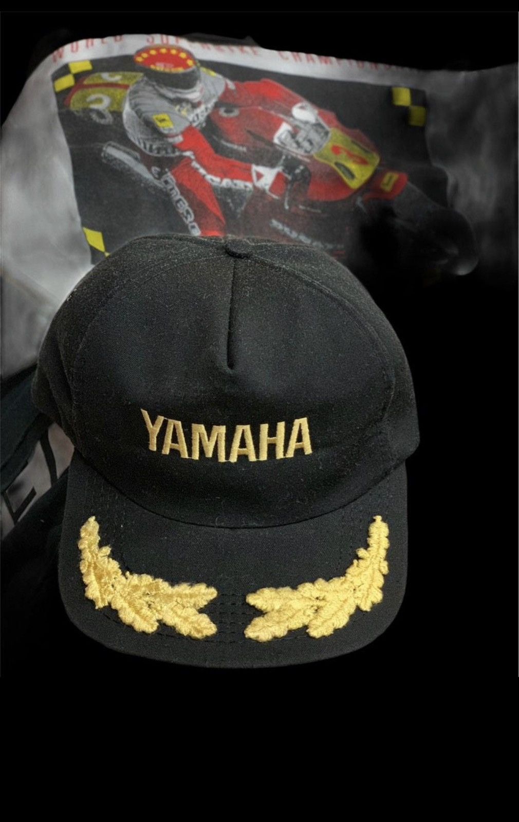 Yamaha Logo Flexfit Hat - Embroidered Circle Logo - Flat Or Curved Bill - Unisex