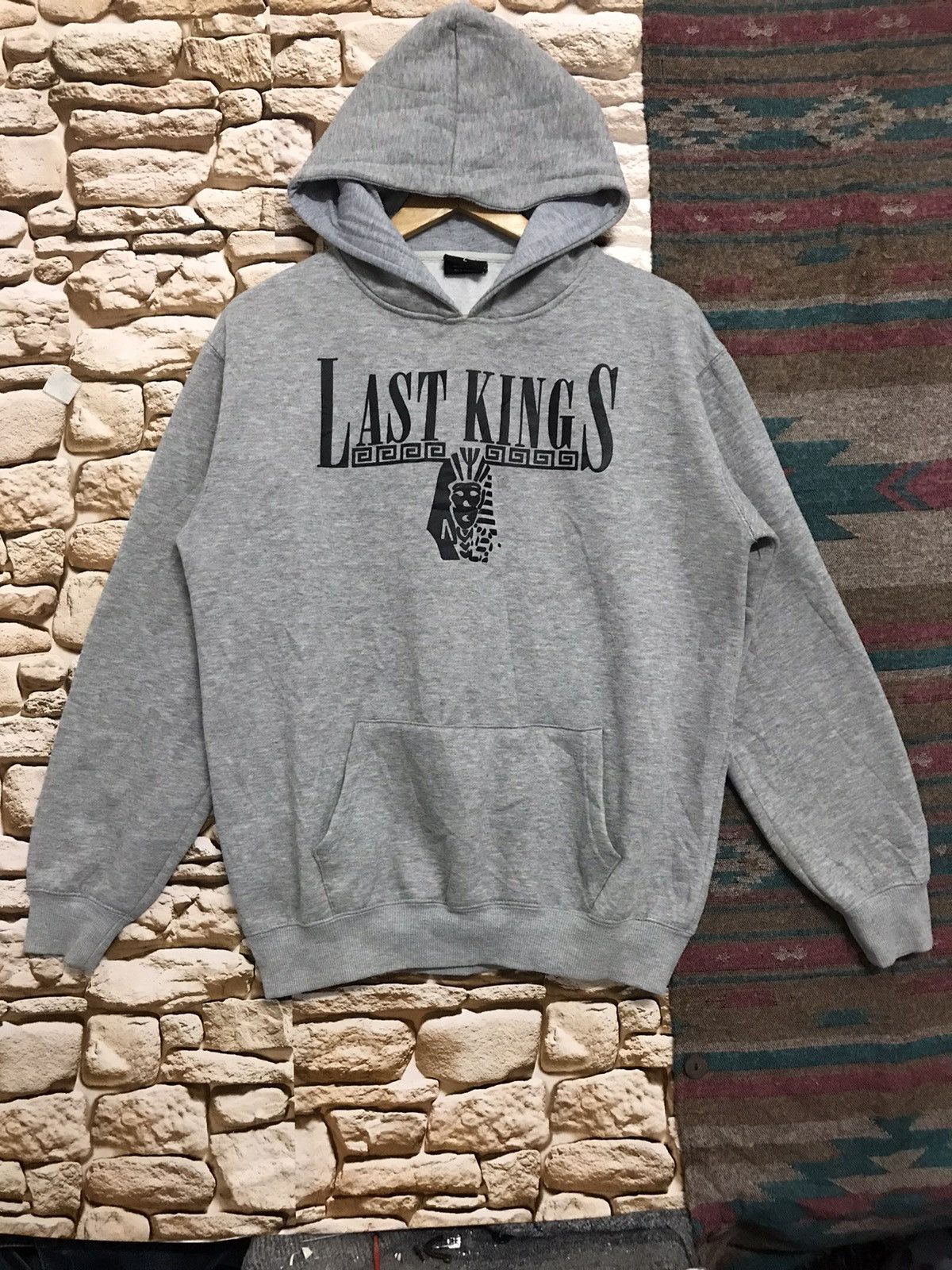 Last Kings Tyga s Last Kings Washed Black Hoodie with Logo on the front Grailed