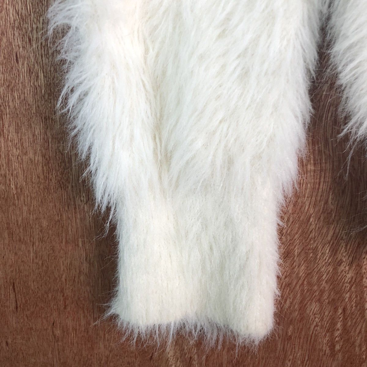 Japanese Brand DLL Dreskip Cream plain MOhair Shag Shaggy Knitwear #c231 Size US L / EU 52-54 / 3 - 6 Thumbnail
