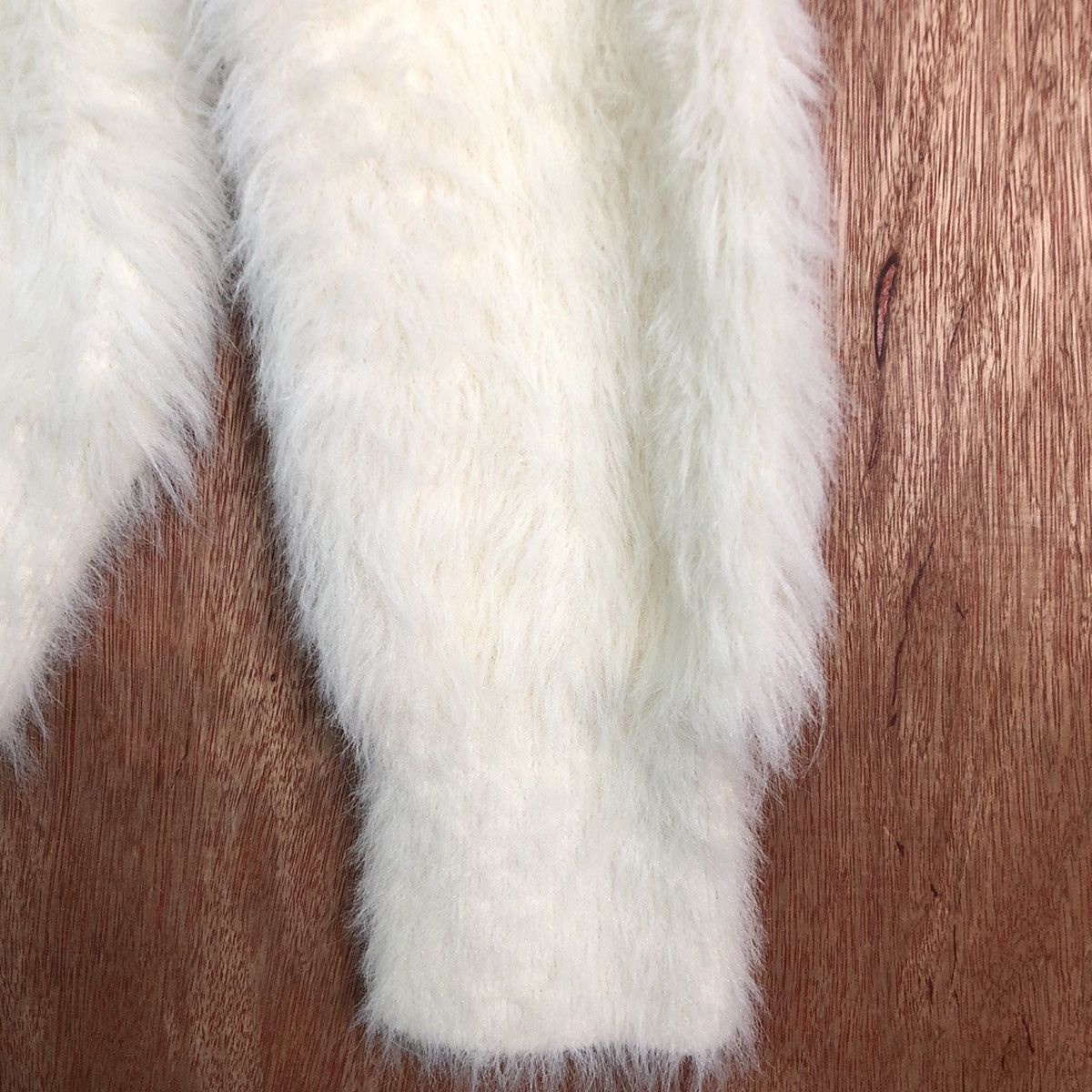 Japanese Brand DLL Dreskip Cream plain MOhair Shag Shaggy Knitwear #c231 Size US L / EU 52-54 / 3 - 4 Thumbnail
