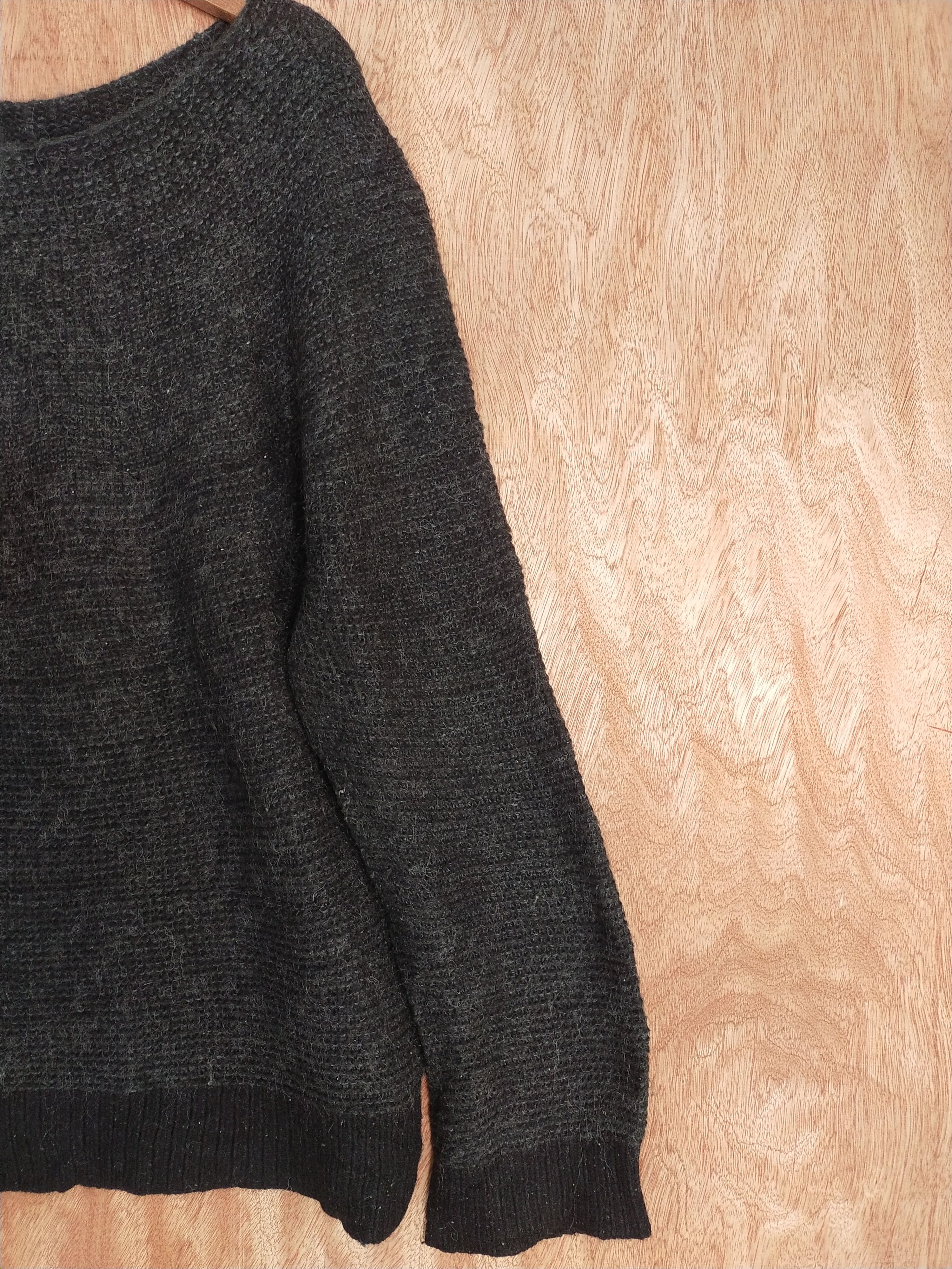 Homespun Knitwear × Japanese Brand Indivi japan size 42 black mohair Knitwear #S091 Size US M / EU 48-50 / 2 - 3 Thumbnail