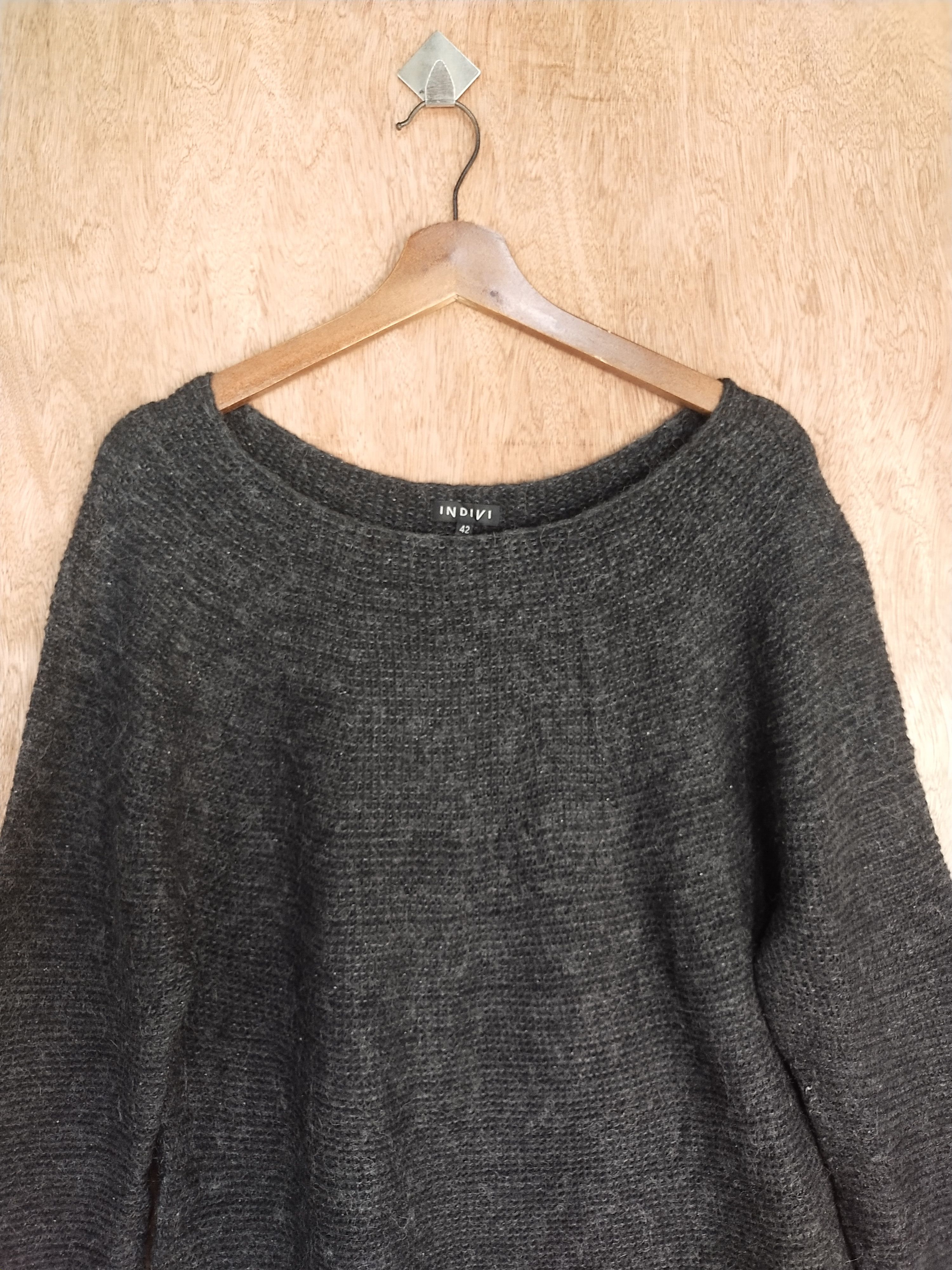 Homespun Knitwear × Japanese Brand Indivi japan size 42 black mohair Knitwear #S091 Size US M / EU 48-50 / 2 - 2 Thumbnail