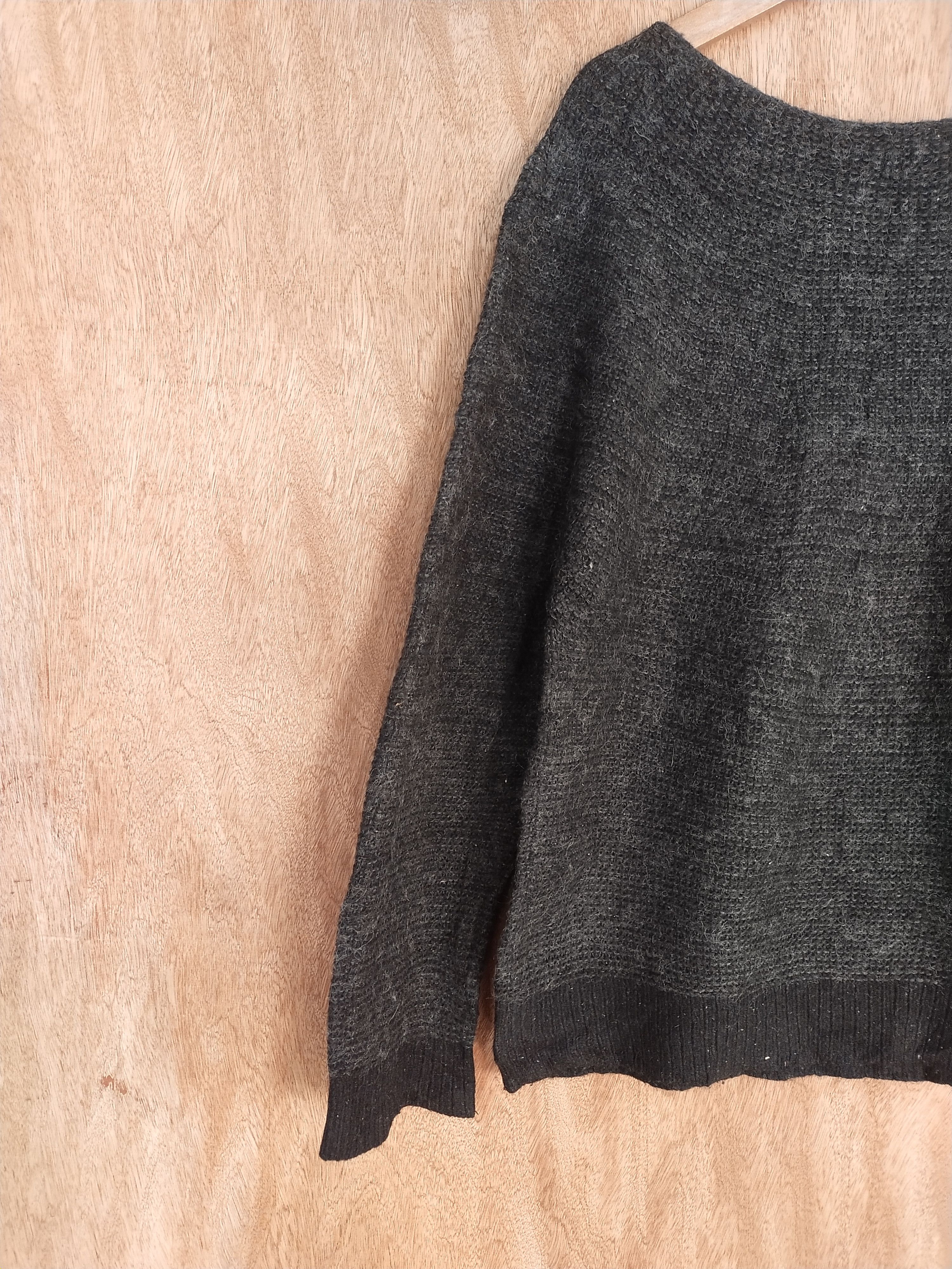Homespun Knitwear × Japanese Brand Indivi japan size 42 black mohair Knitwear #S091 Size US M / EU 48-50 / 2 - 9 Thumbnail