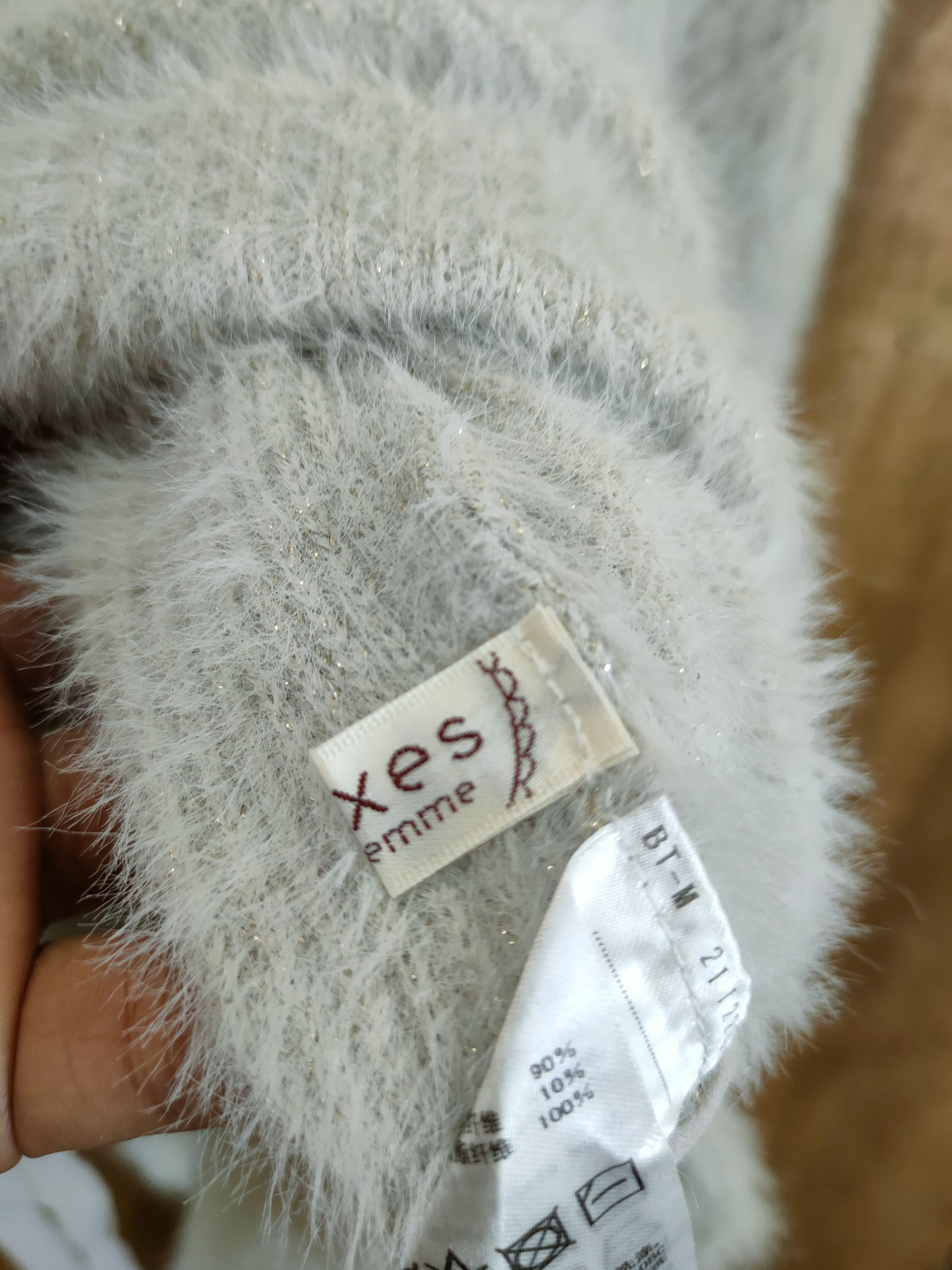 Aran Isles Knitwear D Axes mohair shag shaggy soft fur winter knitwear #46-993 Size US XS / EU 42 / 0 - 12 Thumbnail