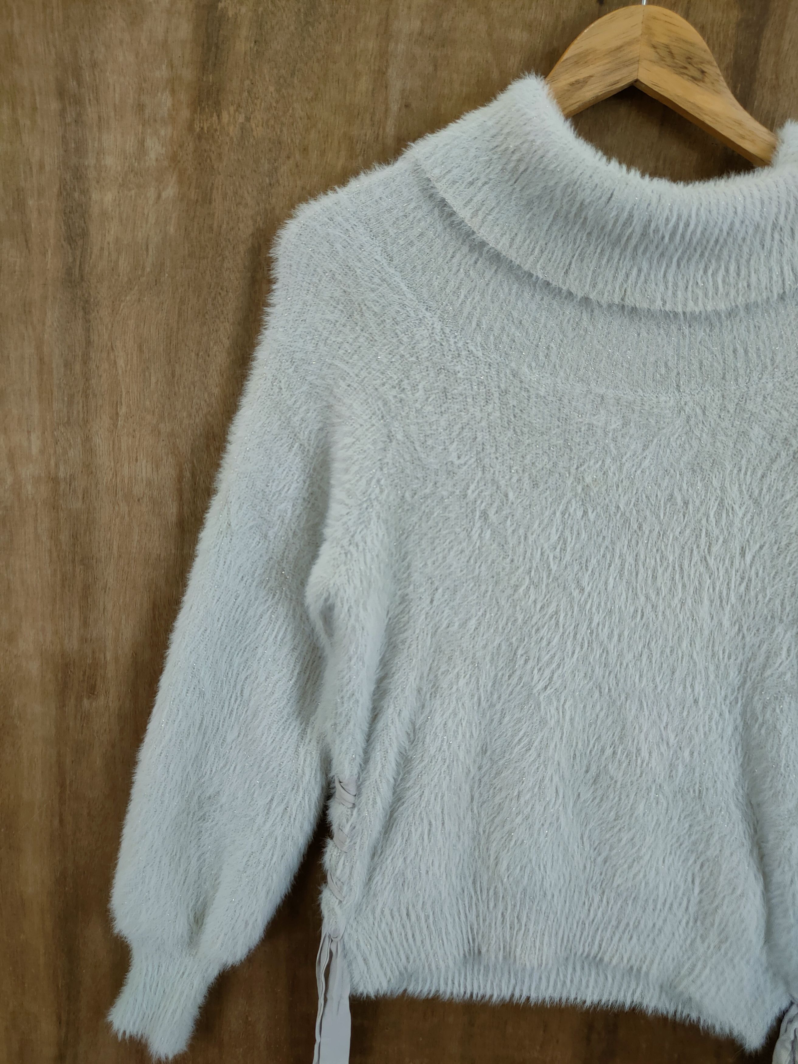 Aran Isles Knitwear D Axes mohair shag shaggy soft fur winter knitwear #46-993 Size US XS / EU 42 / 0 - 9 Thumbnail