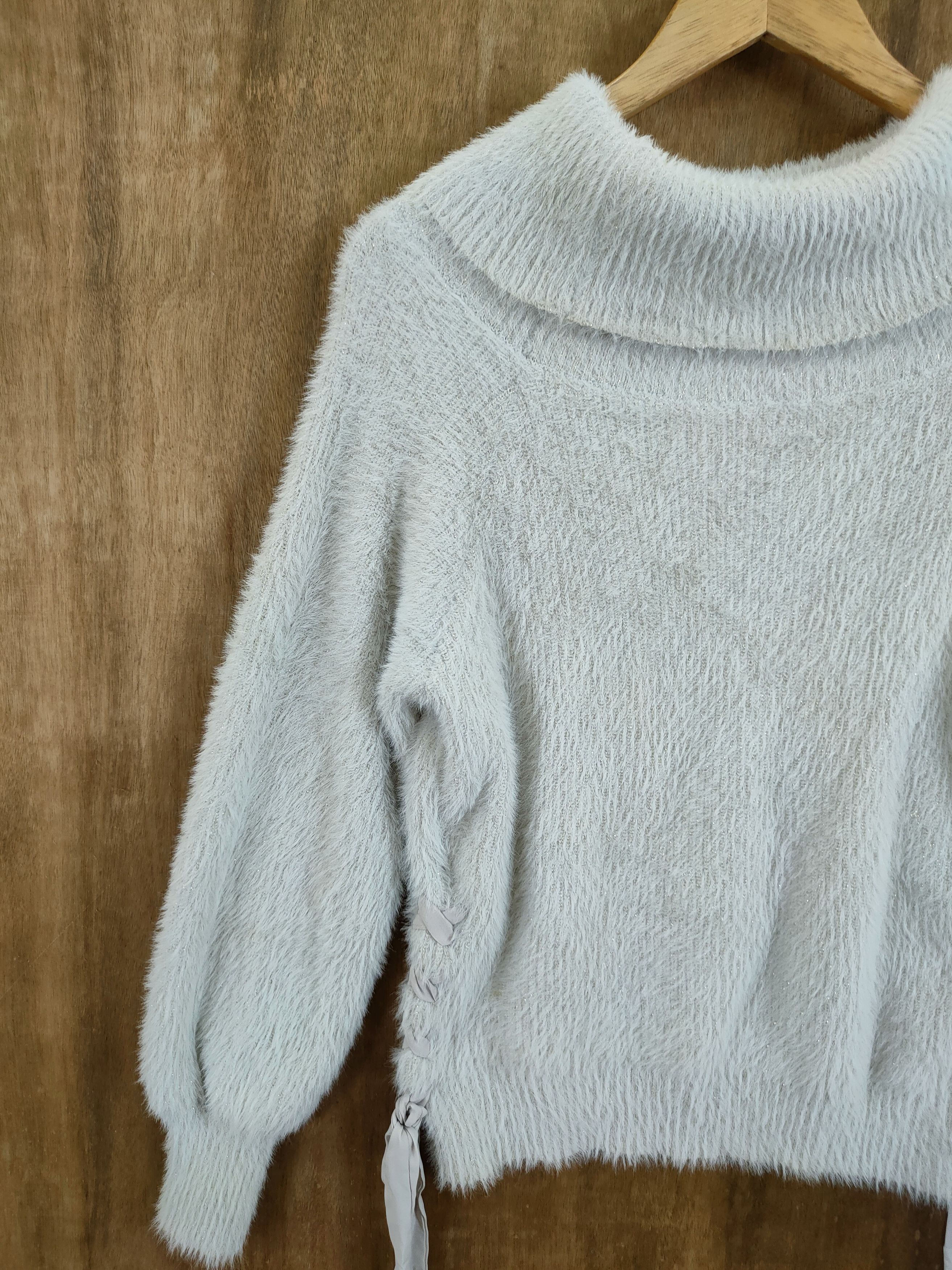 Aran Isles Knitwear D Axes mohair shag shaggy soft fur winter knitwear #46-993 Size US XS / EU 42 / 0 - 2 Thumbnail