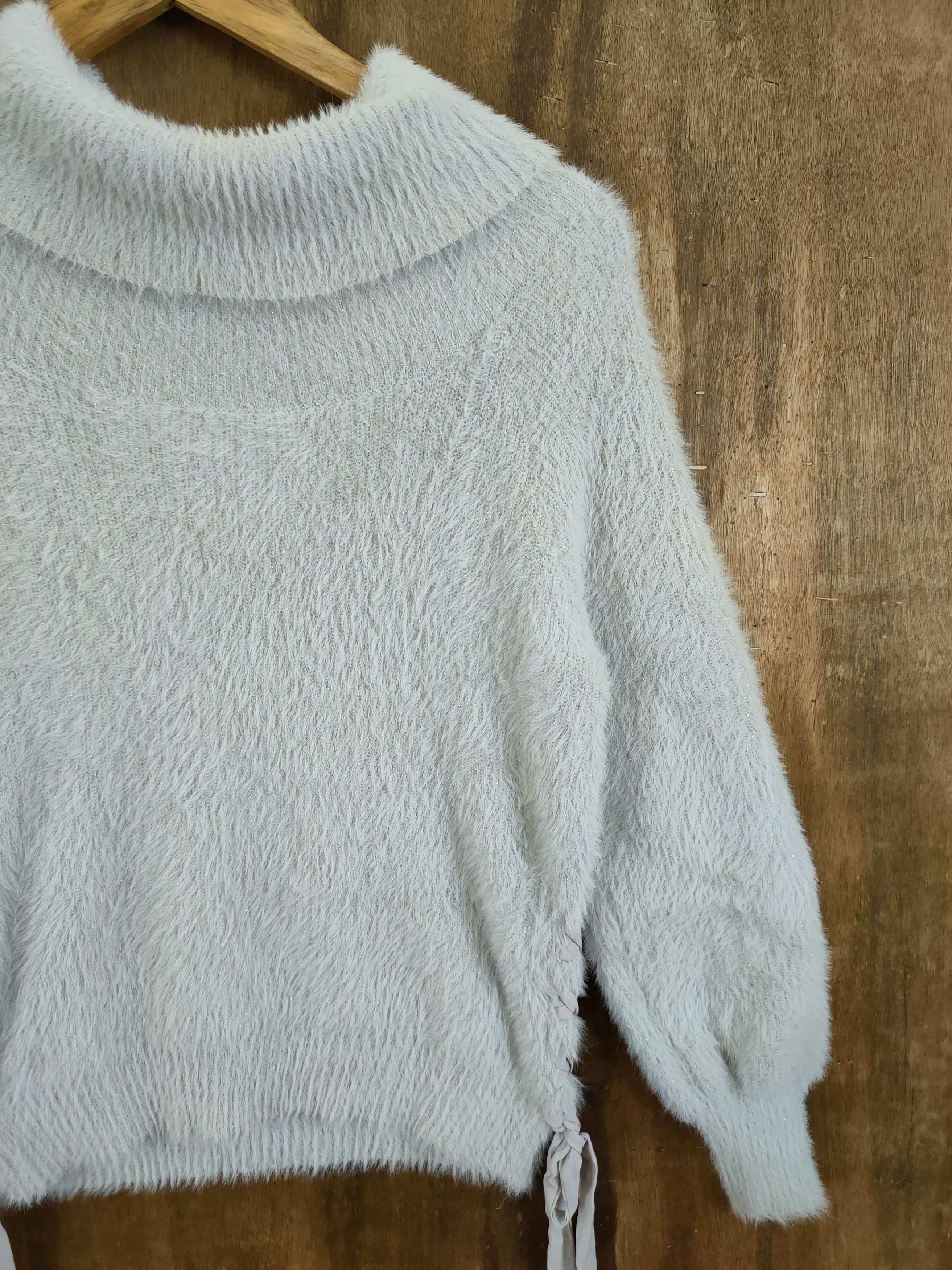 Aran Isles Knitwear D Axes mohair shag shaggy soft fur winter knitwear #46-993 Size US XS / EU 42 / 0 - 10 Thumbnail