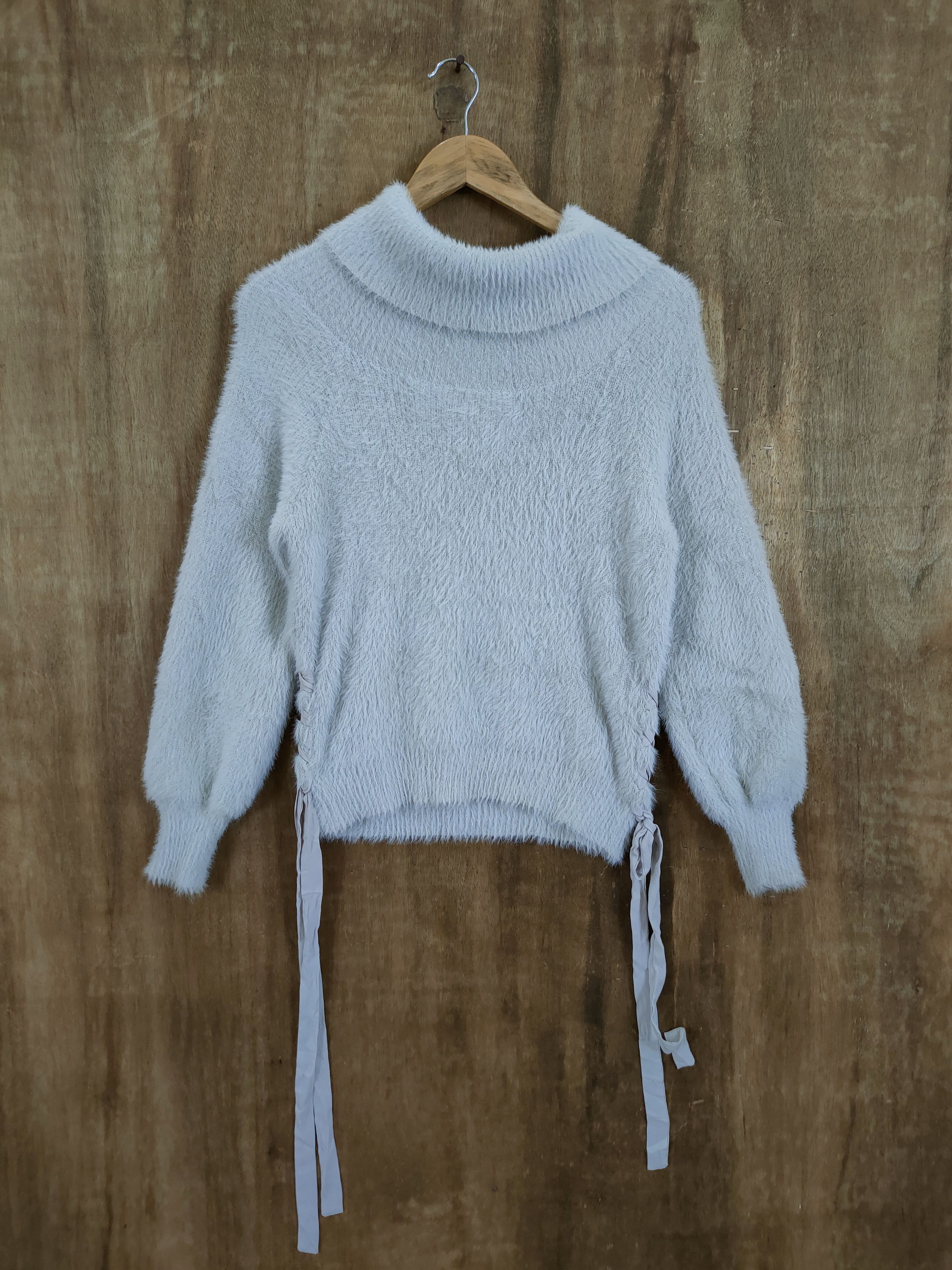 Aran Isles Knitwear D Axes mohair shag shaggy soft fur winter knitwear #46-993 Size US XS / EU 42 / 0 - 8 Thumbnail