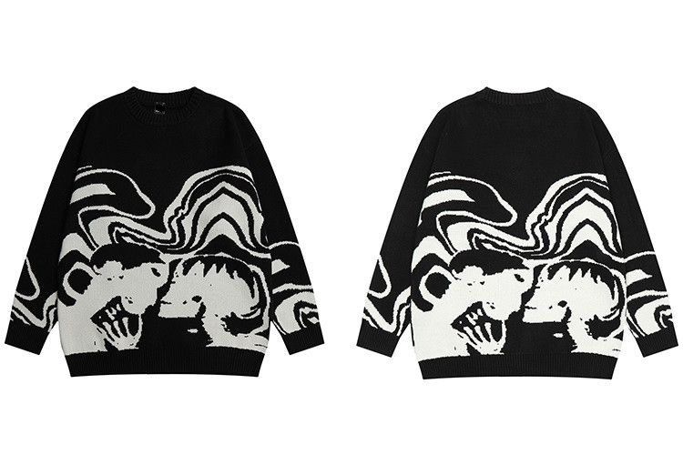 Japanese Brand Skull Graphic Sweater Size US L / EU 52-54 / 3 - 3 Thumbnail