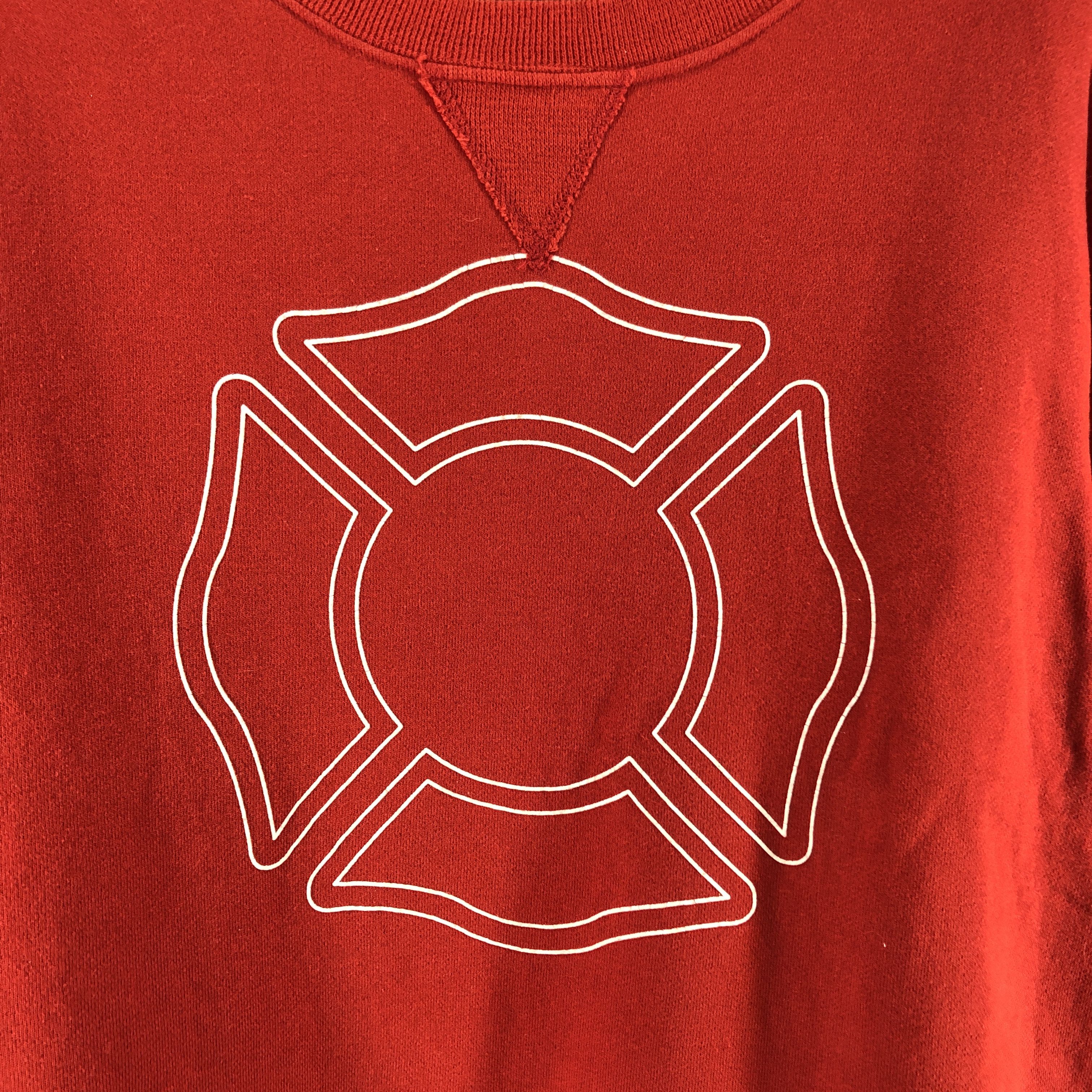 Japanese Brand RESCUE SQUAD by TASUKI YARN Crew Neck Sweatshirt #0781/R Size US M / EU 48-50 / 2 - 3 Thumbnail
