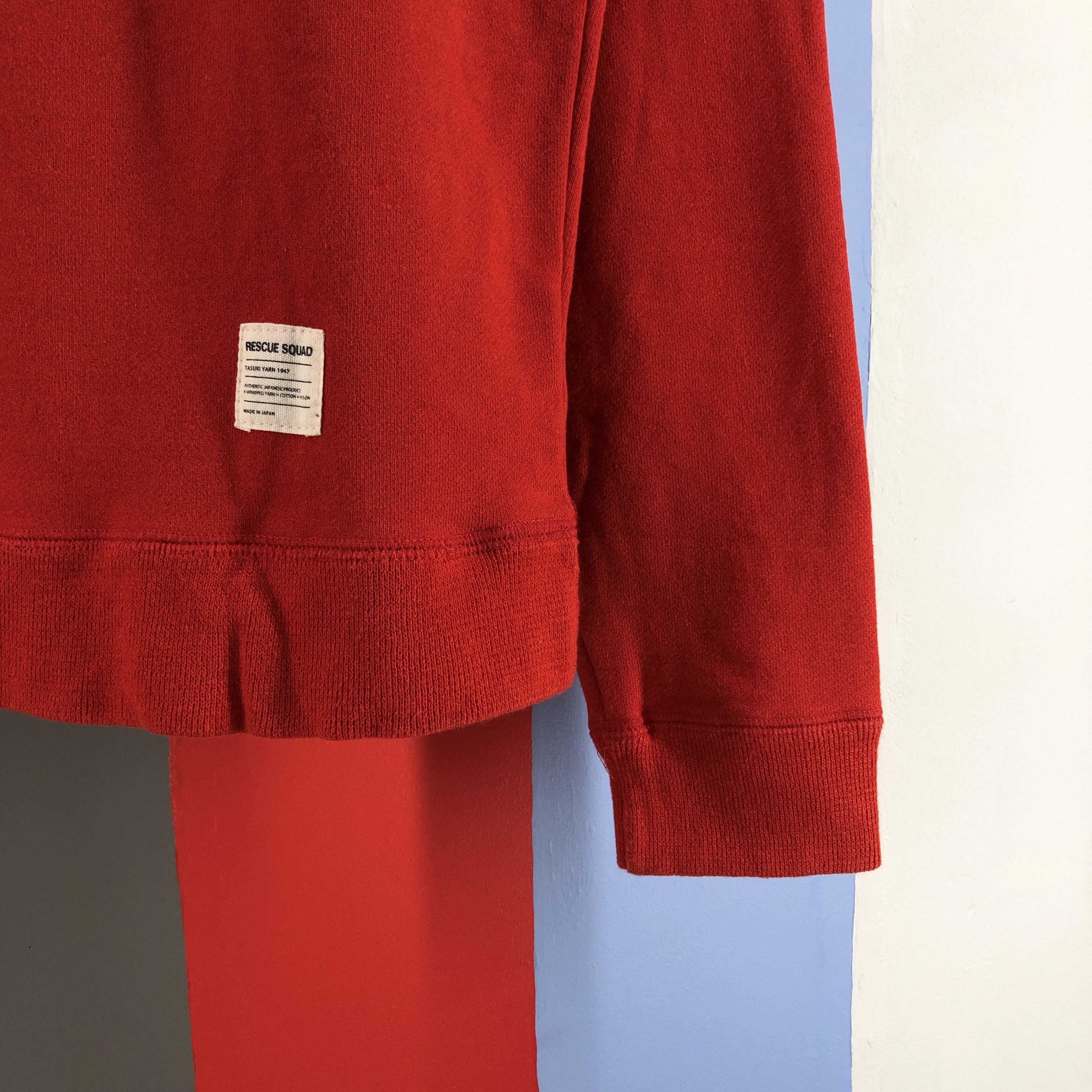 Japanese Brand RESCUE SQUAD by TASUKI YARN Crew Neck Sweatshirt #0781/R Size US M / EU 48-50 / 2 - 4 Thumbnail