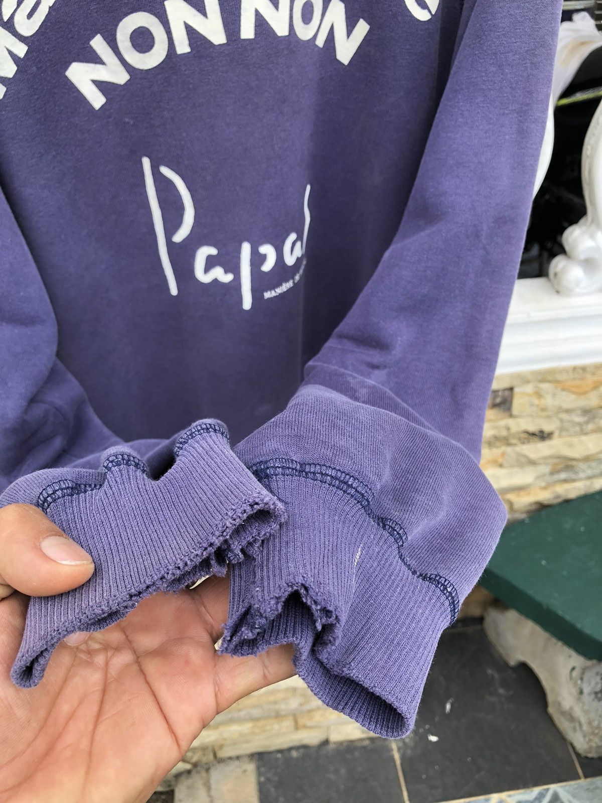 Issey Miyake SUN FADED🔥Vtg Mademoiselle Non Non Papas Sweatshirt Size US XL / EU 56 / 4 - 6 Thumbnail