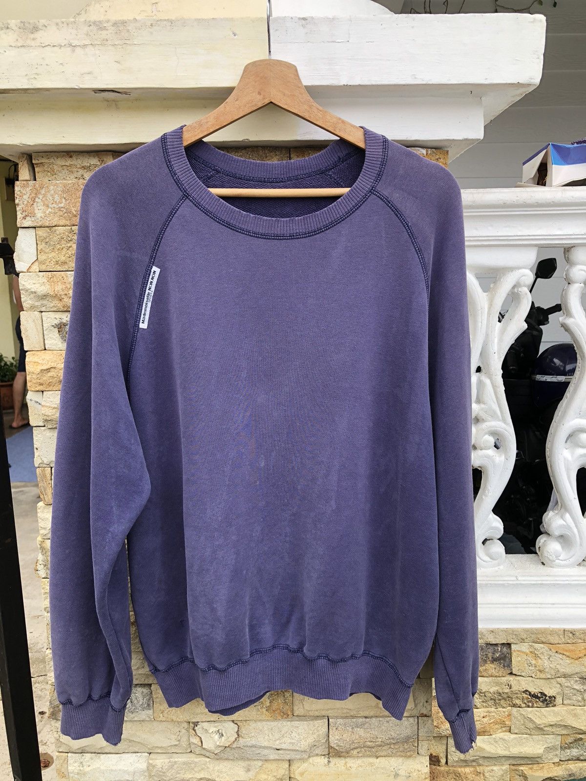 Issey Miyake SUN FADED🔥Vtg Mademoiselle Non Non Papas Sweatshirt Size US XL / EU 56 / 4 - 3 Thumbnail