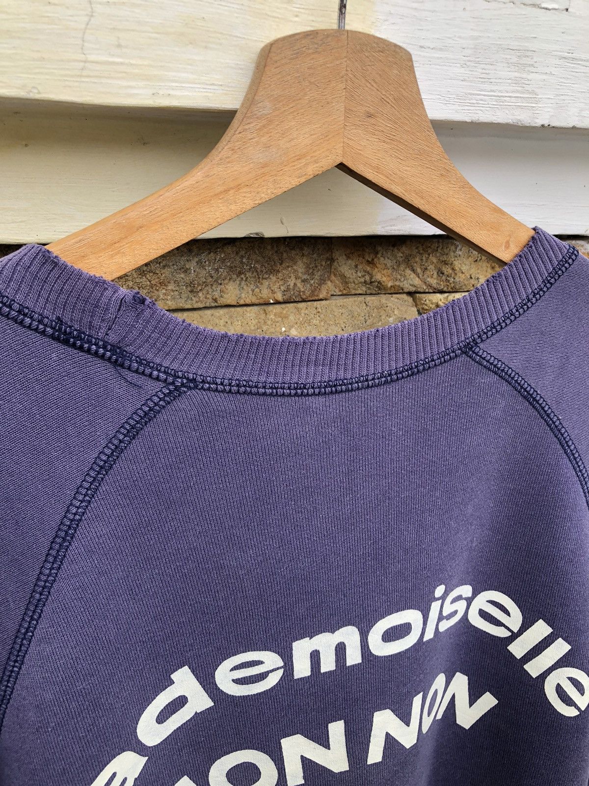 Issey Miyake SUN FADED🔥Vtg Mademoiselle Non Non Papas Sweatshirt Size US XL / EU 56 / 4 - 5 Thumbnail