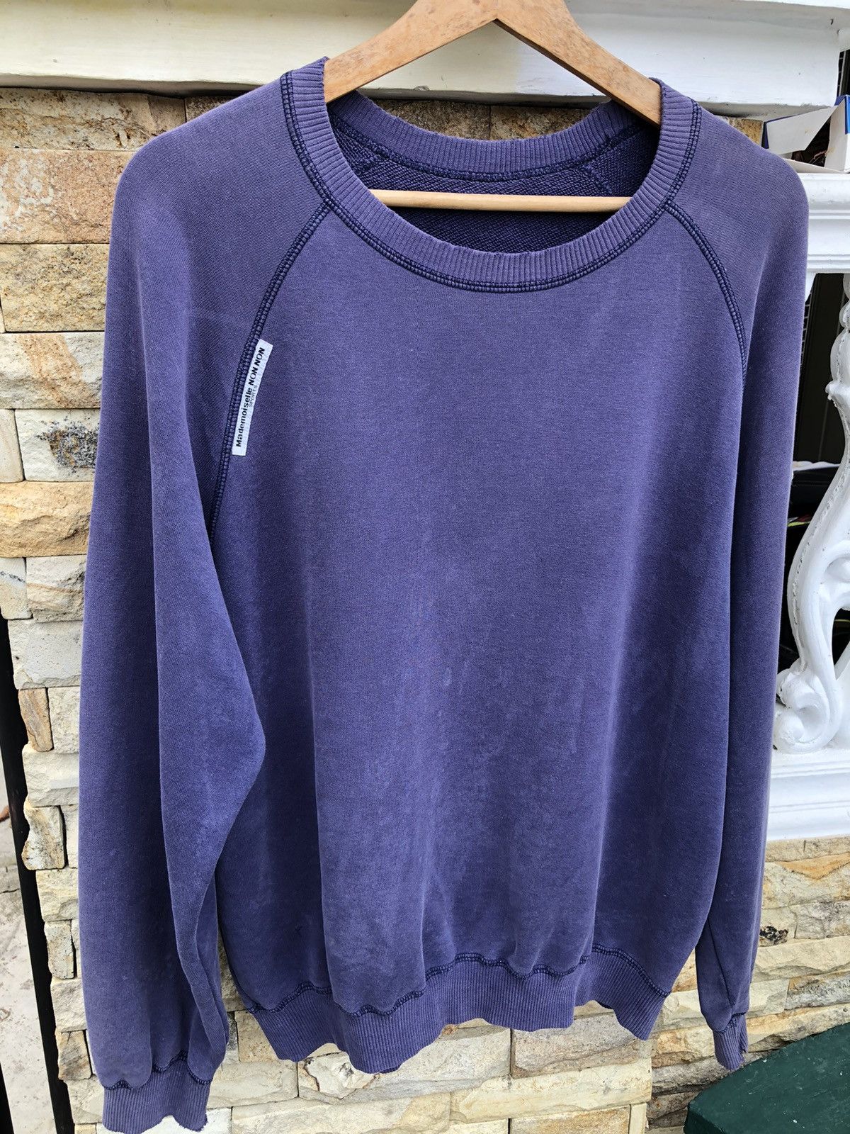Issey Miyake SUN FADED🔥Vtg Mademoiselle Non Non Papas Sweatshirt Size US XL / EU 56 / 4 - 4 Thumbnail