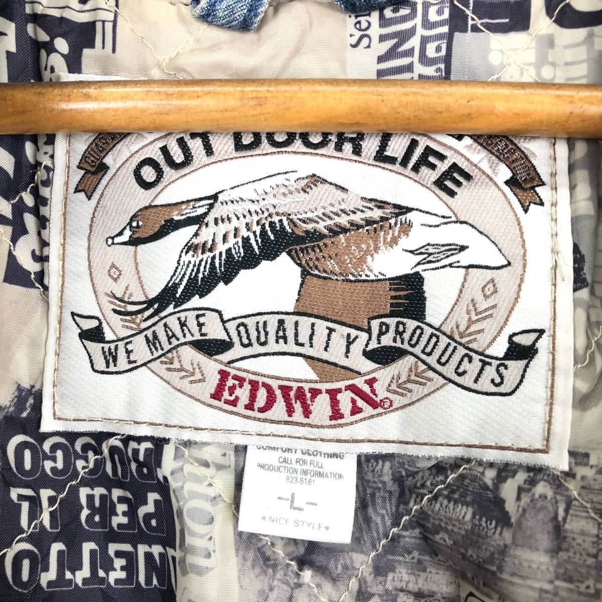 Edwin Vintage Edwin Outdoor Life Denim Jacket Hoodie Size US XXL / EU 58 / 5 - 10 Thumbnail