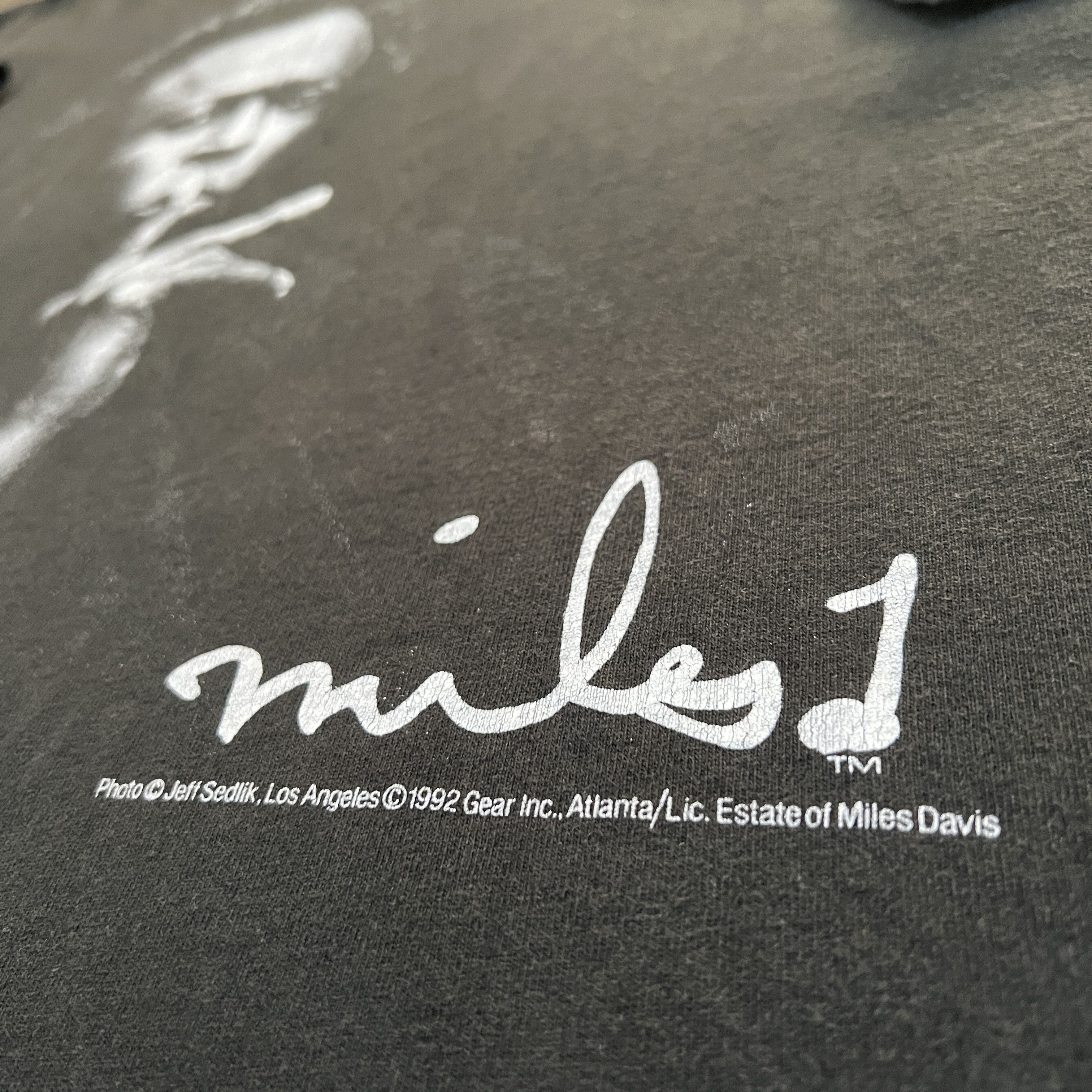 Vintage 90s Miles Davis By Jeff Sedlik portraits Jazz Tee XL Faded Size US XL / EU 56 / 4 - 4 Thumbnail