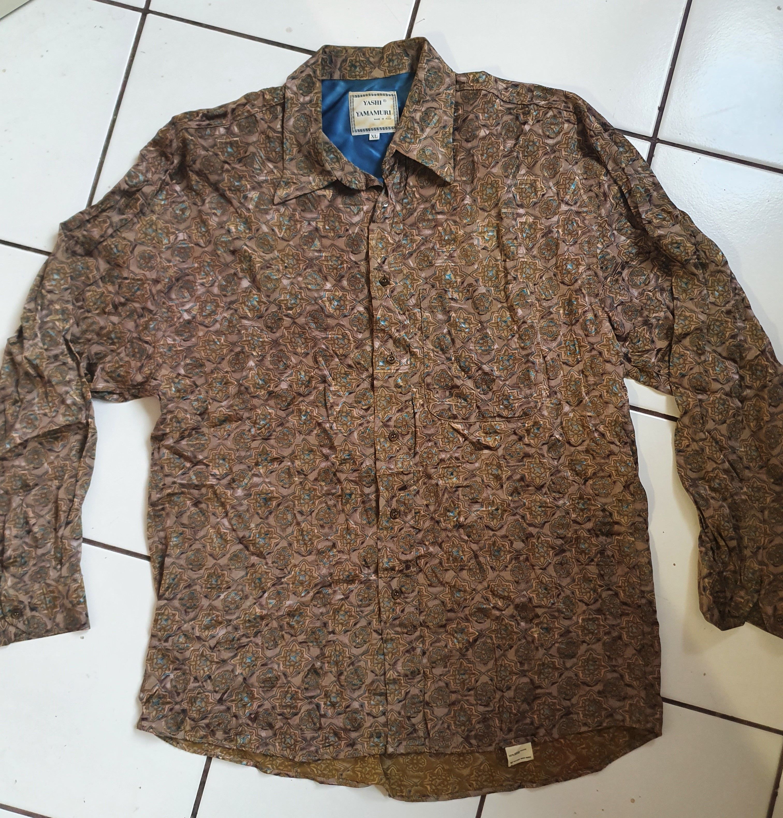 Yashi Yamamuri Yashi Yamamuri Button Up Shirt Made in Italy Long Sleeve XL Size US XL / EU 56 / 4 - 2 Thumbnail