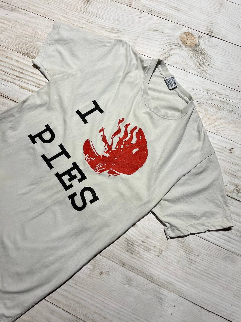 Hook-Ups Vintage Pornostar I Love Pies T-Shirt Y2K Humor Heart Size US M / EU 48-50 / 2 - 2 Thumbnail