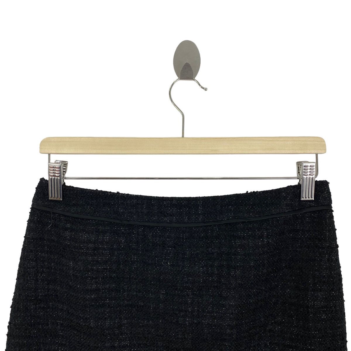 DKNY DONNA KARAN New York DKNY Black Wool Midi Skirt Size 30" / US 8 / IT 44 - 2 Thumbnail
