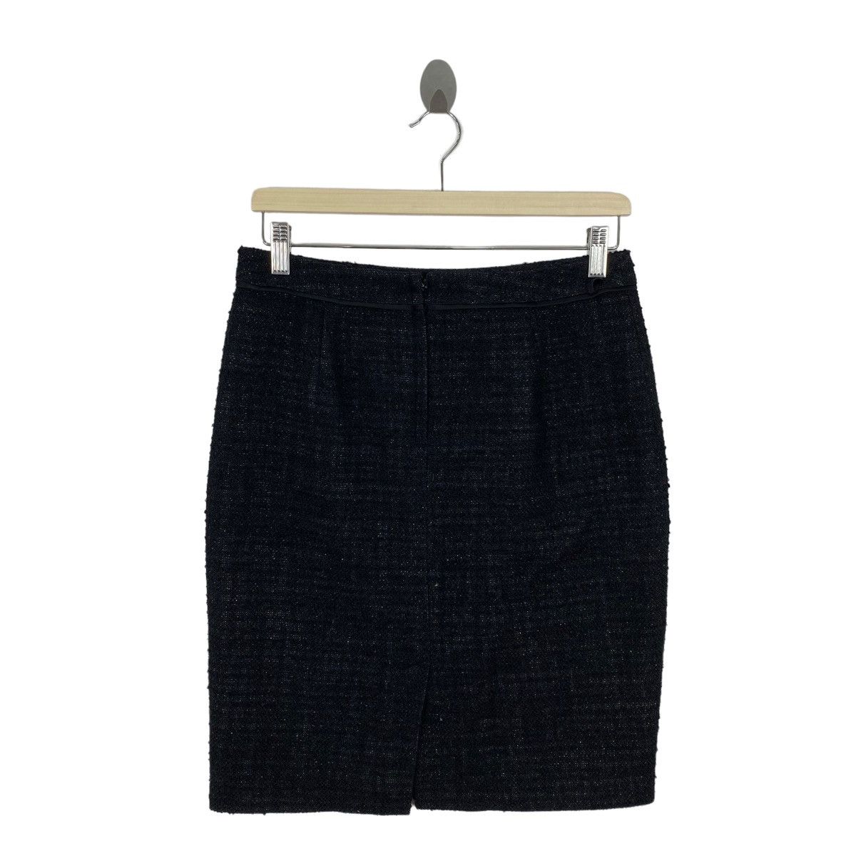 DKNY DONNA KARAN New York DKNY Black Wool Midi Skirt Size 30" / US 8 / IT 44 - 12 Thumbnail