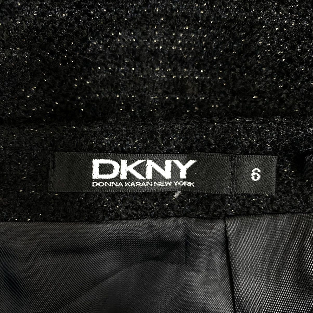 DKNY DONNA KARAN New York DKNY Black Wool Midi Skirt Size 30" / US 8 / IT 44 - 3 Thumbnail