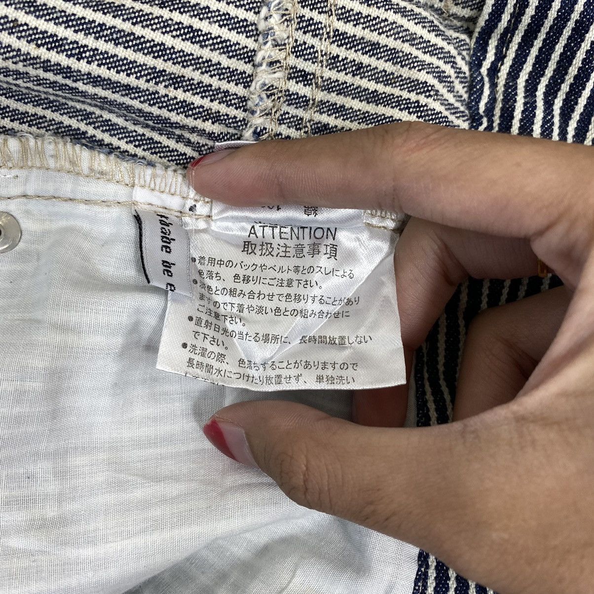 Japanese Brand BABE BE EQUIVALENT Japanese Brand Hickory Stripes Mini Skirt Size 31" - 8 Thumbnail