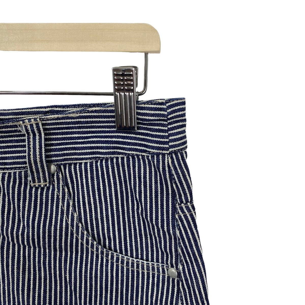 Japanese Brand BABE BE EQUIVALENT Japanese Brand Hickory Stripes Mini Skirt Size 31" - 3 Thumbnail