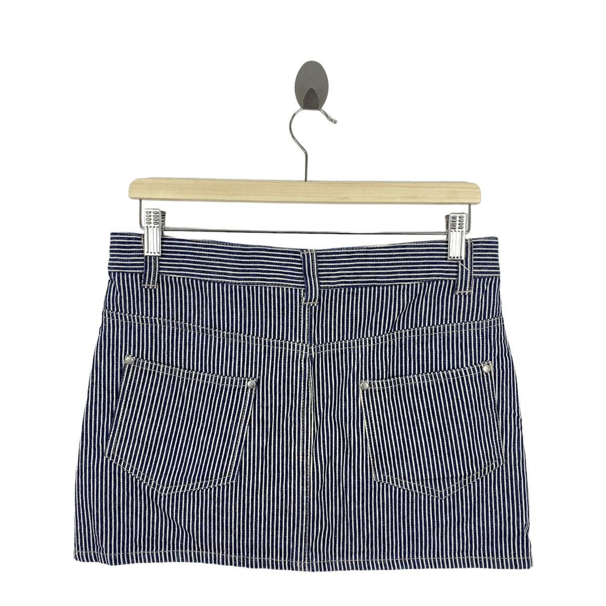 Japanese Brand BABE BE EQUIVALENT Japanese Brand Hickory Stripes Mini Skirt Size 31" - 10 Thumbnail