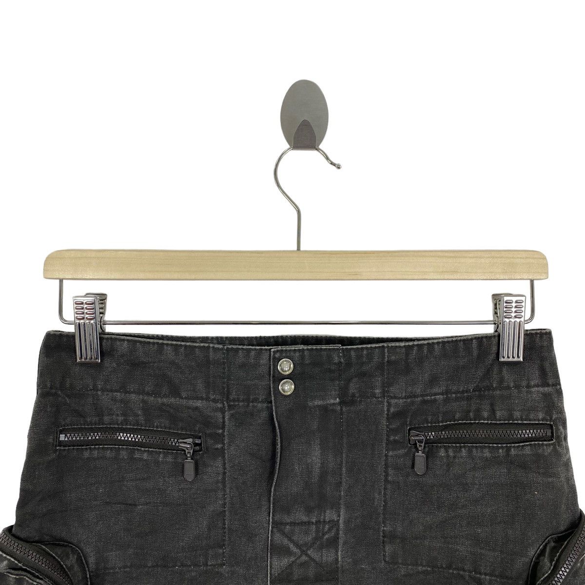 Levi's Vintage LEVI’S Multi Pocket Black Jeans Skirt Size 29" - 2 Thumbnail