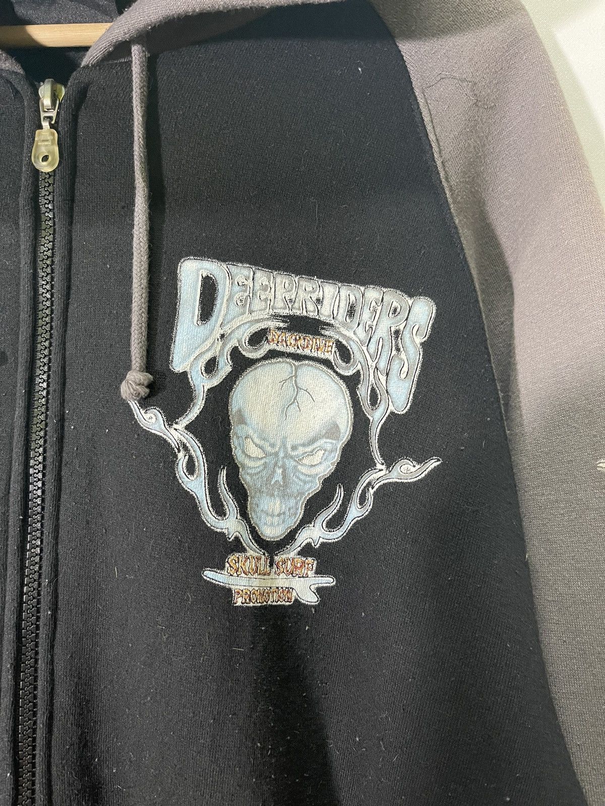 Vintage VINTAGE SKULL DEEP RIDERS HOODIE JACKET Size US M / EU 48-50 / 2 - 4 Thumbnail