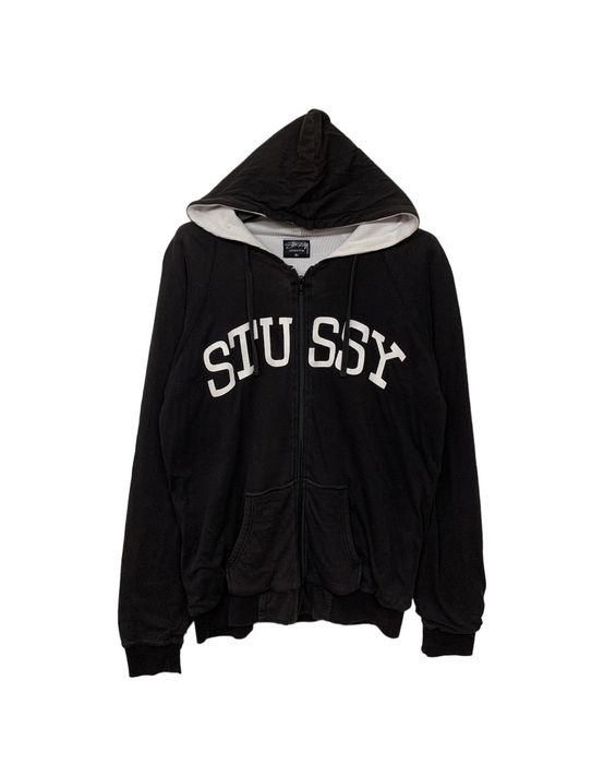 Stussy RARE STUSSY BIG LOGO HOODIE FULL ZIPPER SWEATER MEDIUM SIZE