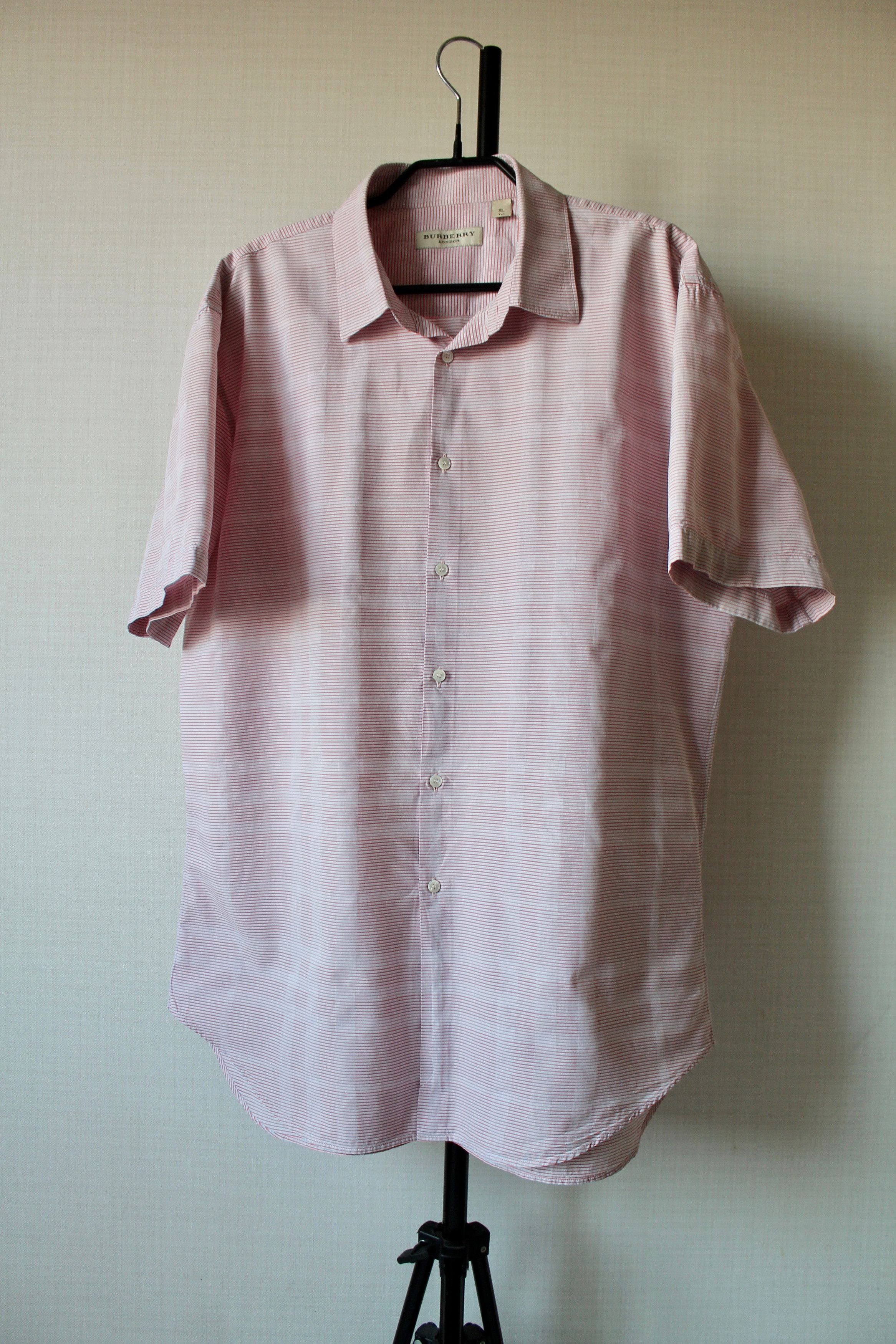 Burberry BURBERRY Pink Shirt Short Sleeve XL Check Size US XL / EU 56 / 4 - 2 Thumbnail