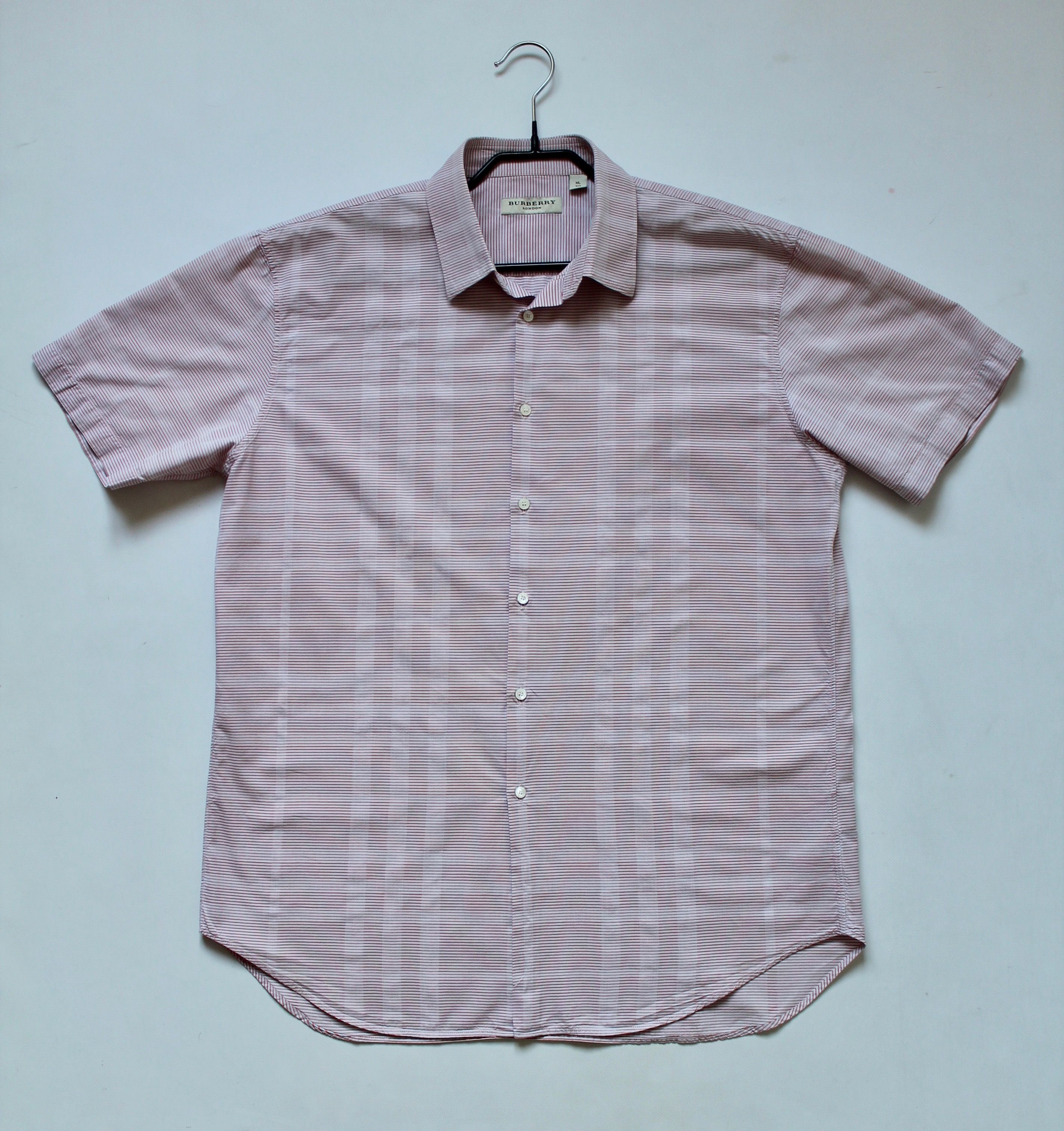 Burberry BURBERRY Pink Shirt Short Sleeve XL Check Size US XL / EU 56 / 4 - 3 Thumbnail