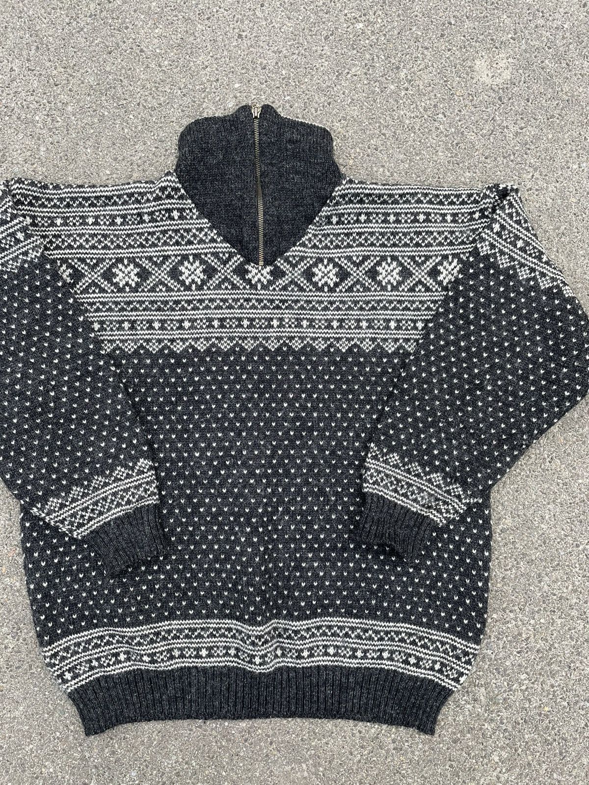 Seditionaries × Vintage Vintage Scandinavian Style Skovdal Wool Zip Sweater Size US L / EU 52-54 / 3 - 2 Thumbnail