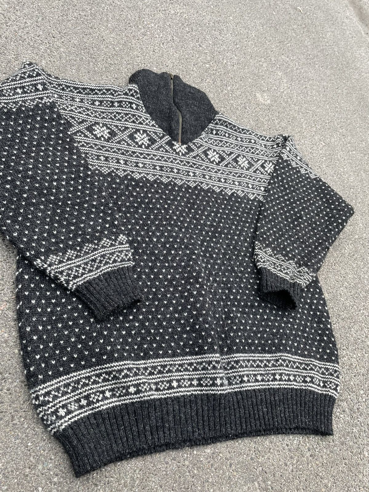 Seditionaries × Vintage Vintage Scandinavian Style Skovdal Wool Zip Sweater Size US L / EU 52-54 / 3 - 3 Thumbnail