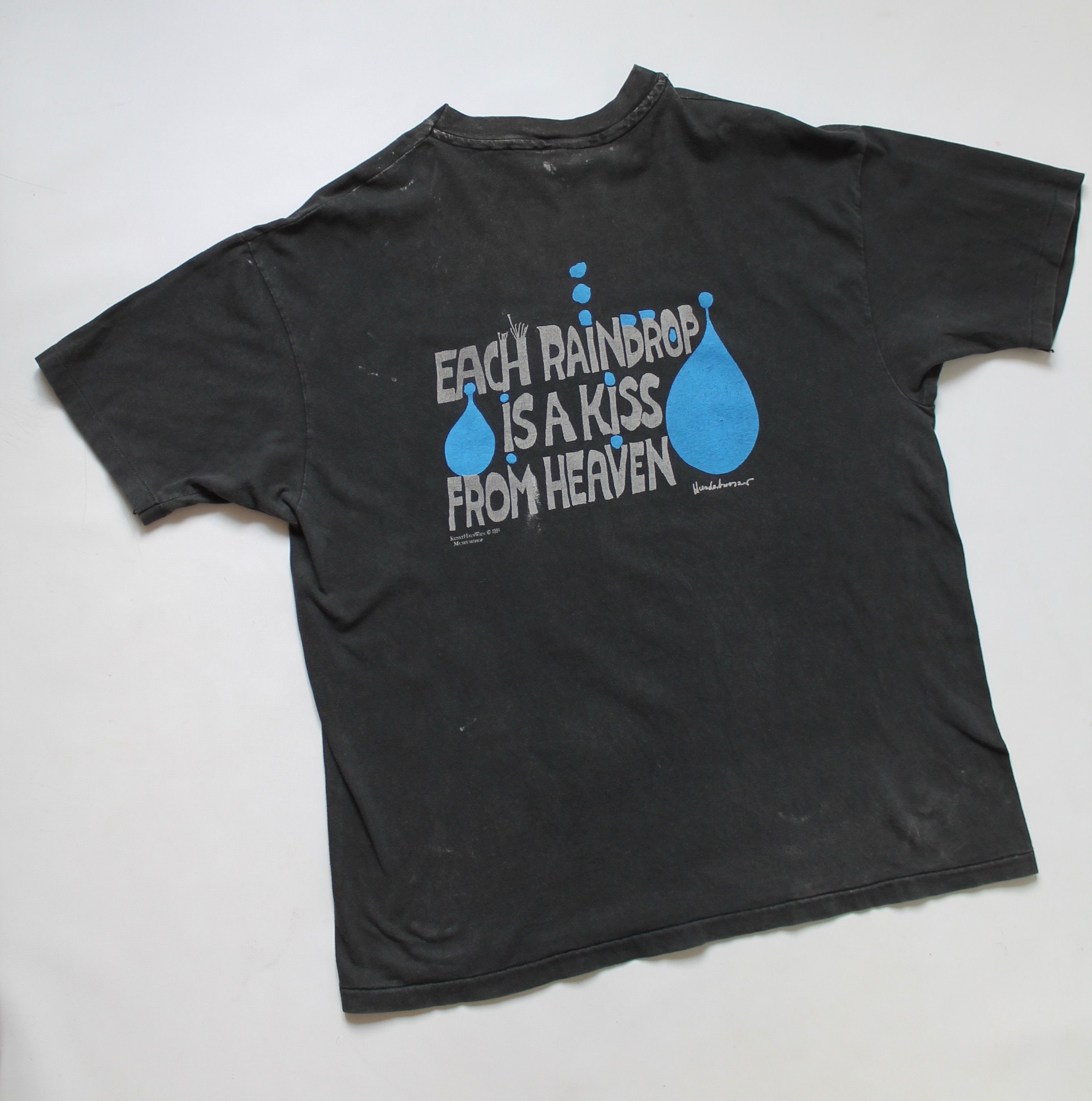 Vintage 1991 Kunst Haus Wien Each Raindrop Is A Kiss From Heaven Size US XL / EU 56 / 4 - 14 Thumbnail