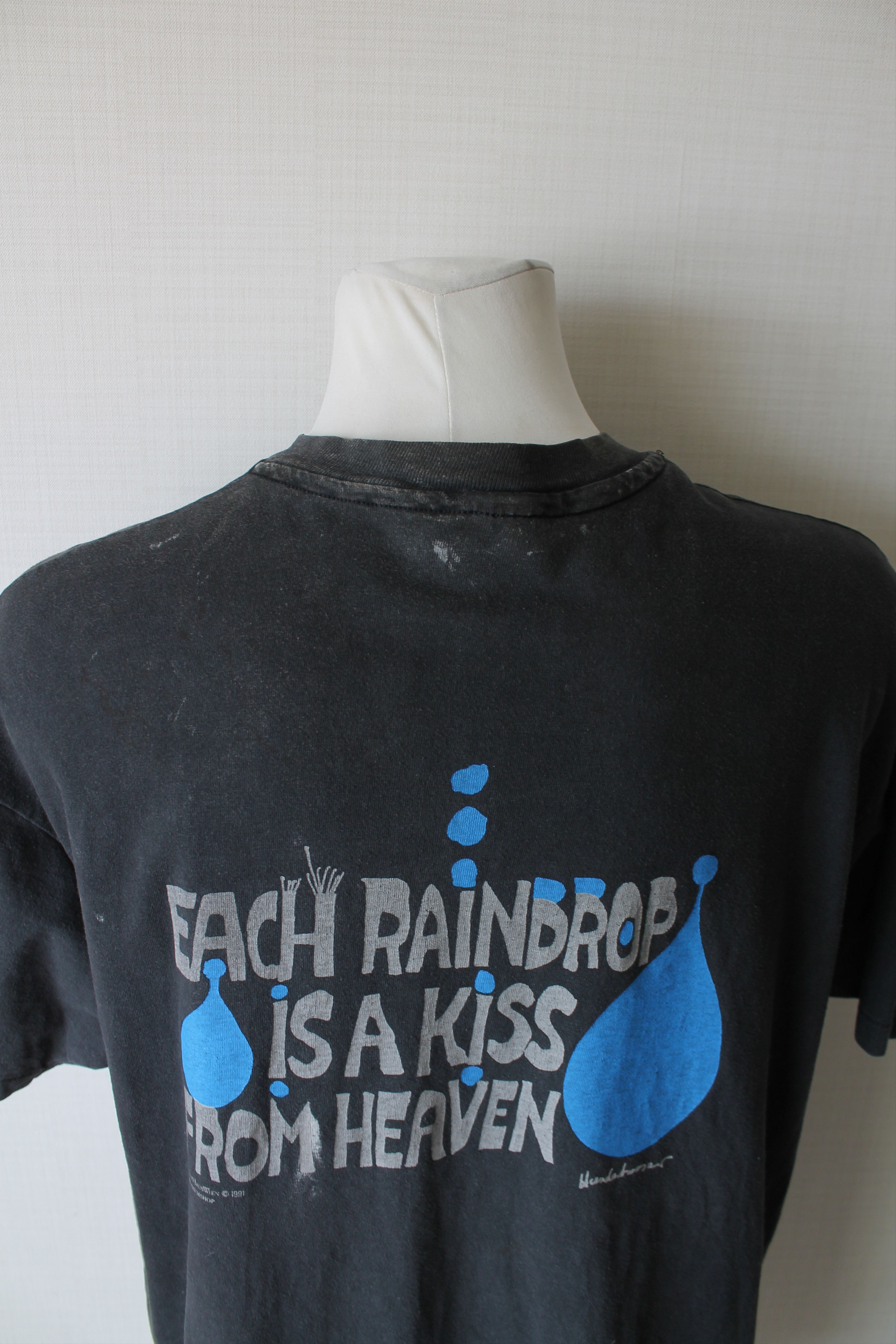 Vintage 1991 Kunst Haus Wien Each Raindrop Is A Kiss From Heaven Size US XL / EU 56 / 4 - 6 Thumbnail