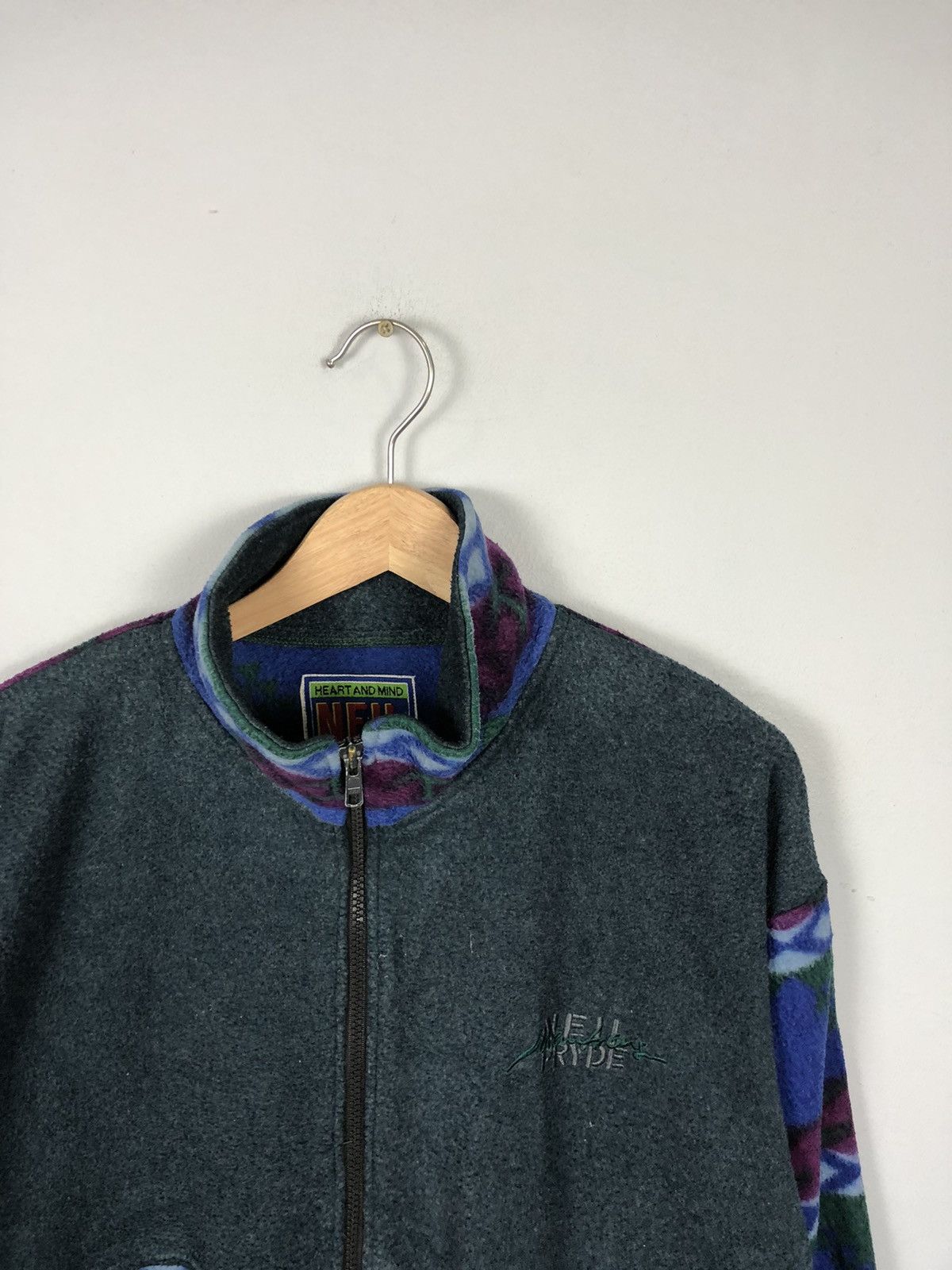 Vintage Crazy Design 💥Vintage 90s Neil Pride Abstract Navajo Fleece Size US L / EU 52-54 / 3 - 2 Thumbnail