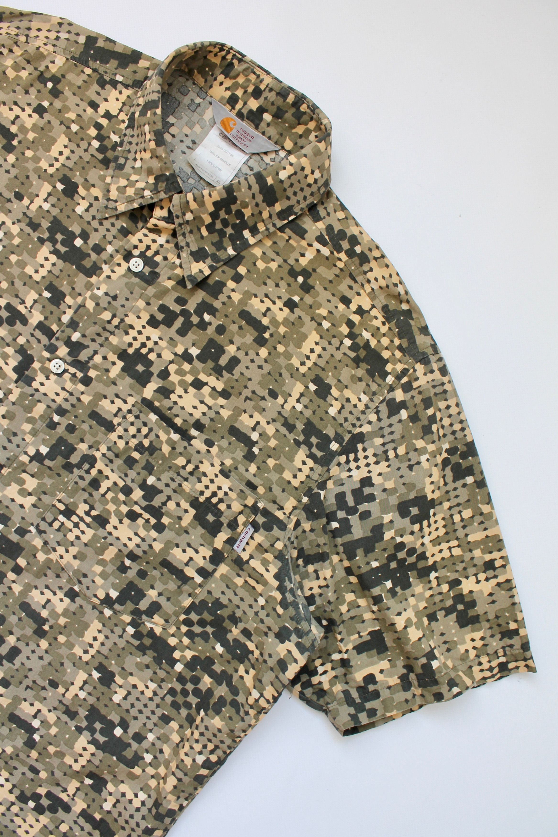 Carhartt VINTAGE! Carhartt Camo Shirt Short Sleeve XL Size US XL / EU 56 / 4 - 3 Thumbnail