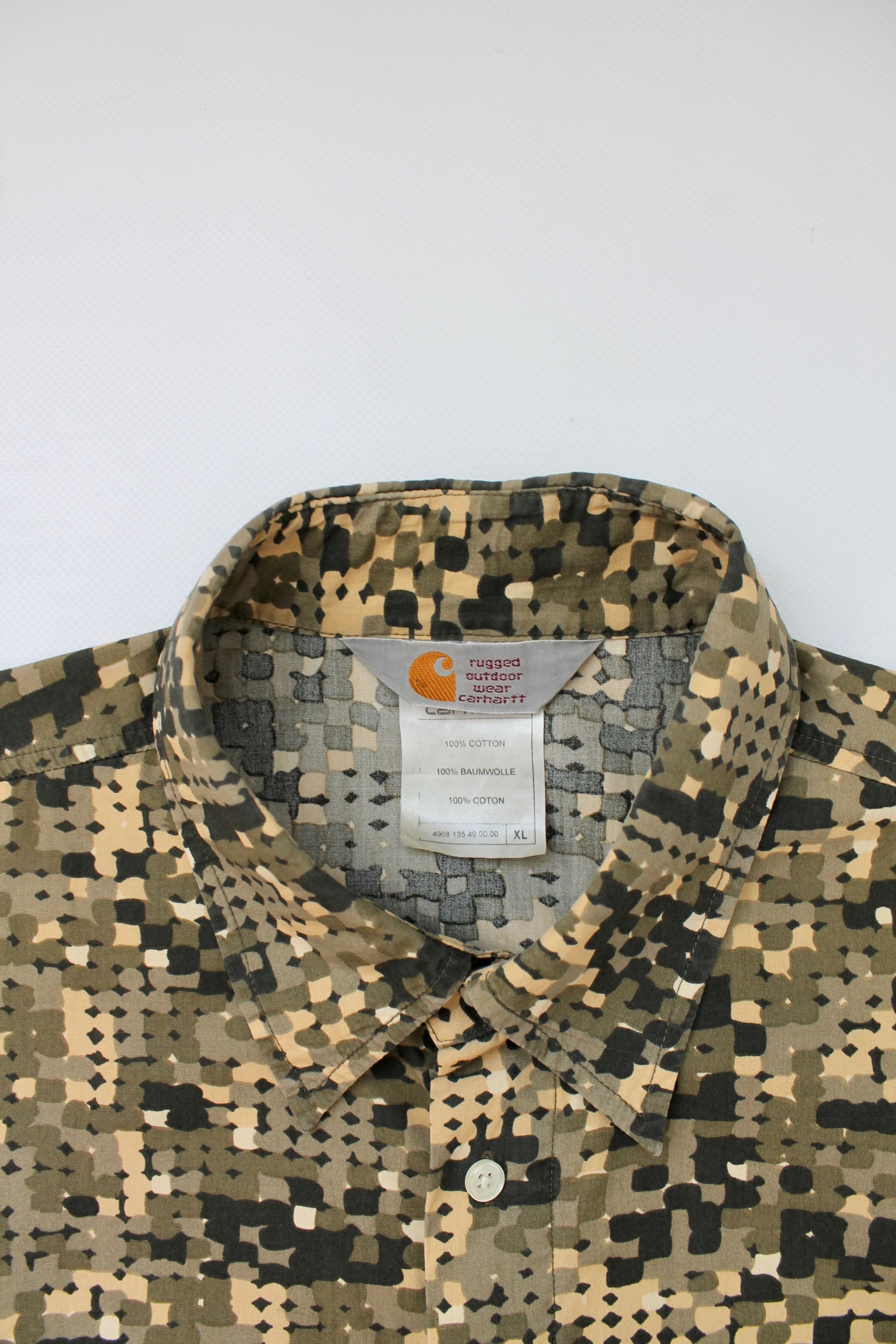Carhartt VINTAGE! Carhartt Camo Shirt Short Sleeve XL Size US XL / EU 56 / 4 - 4 Thumbnail