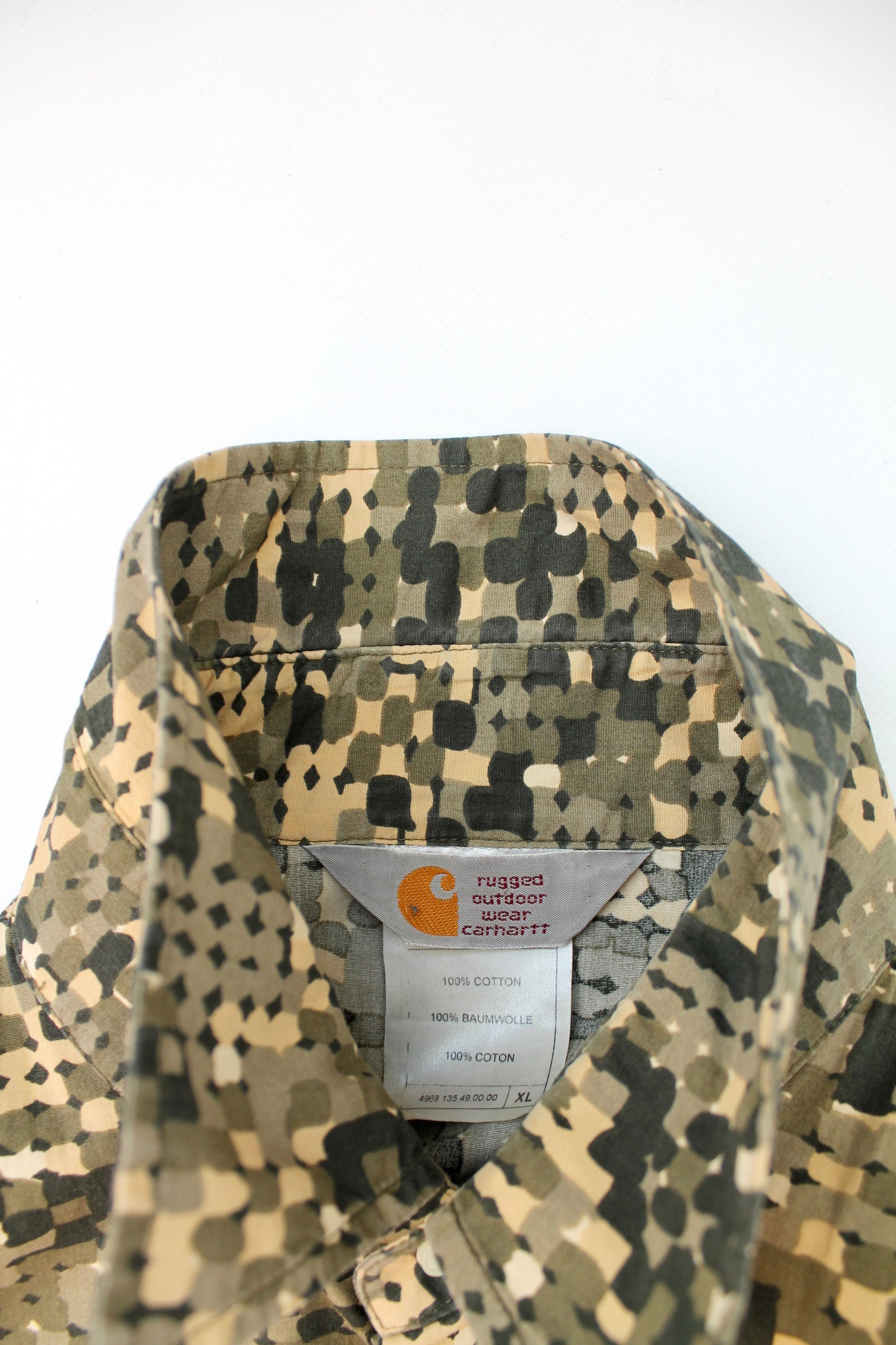 Carhartt VINTAGE! Carhartt Camo Shirt Short Sleeve XL Size US XL / EU 56 / 4 - 11 Thumbnail