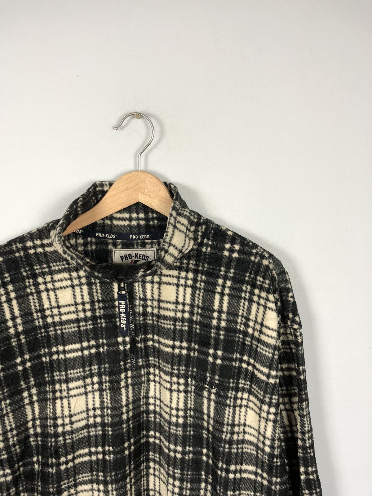 Other × Pro-Keds × Vintage Vintage Pro Keds Checkered Tartan Fleece Jacket Size US L / EU 52-54 / 3 - 2 Thumbnail