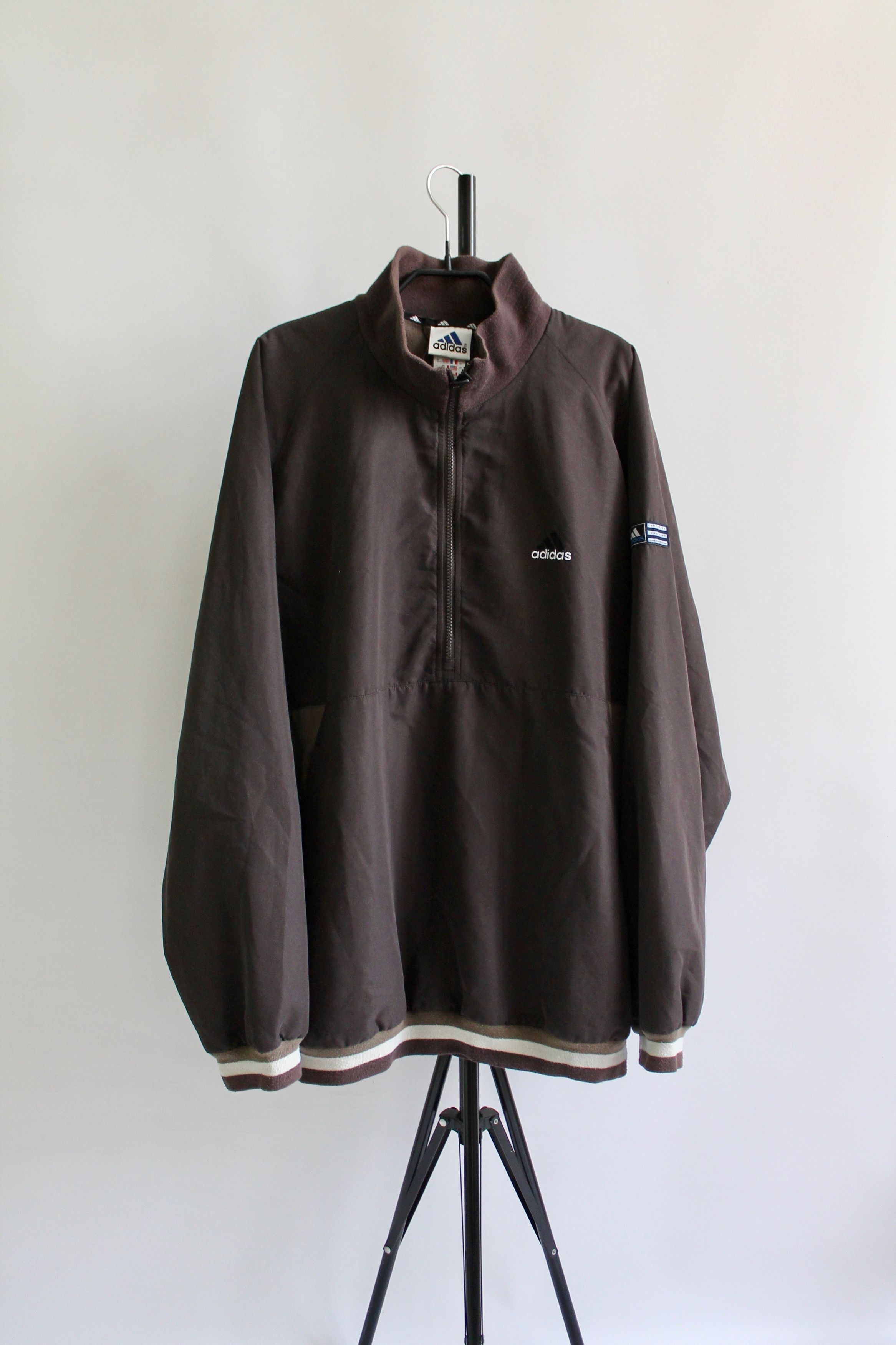 Adidas 1999 ADIDAS equipment Light Jacket Brown 1/4 Zip Size US L / EU 52-54 / 3 - 1 Thumbnail